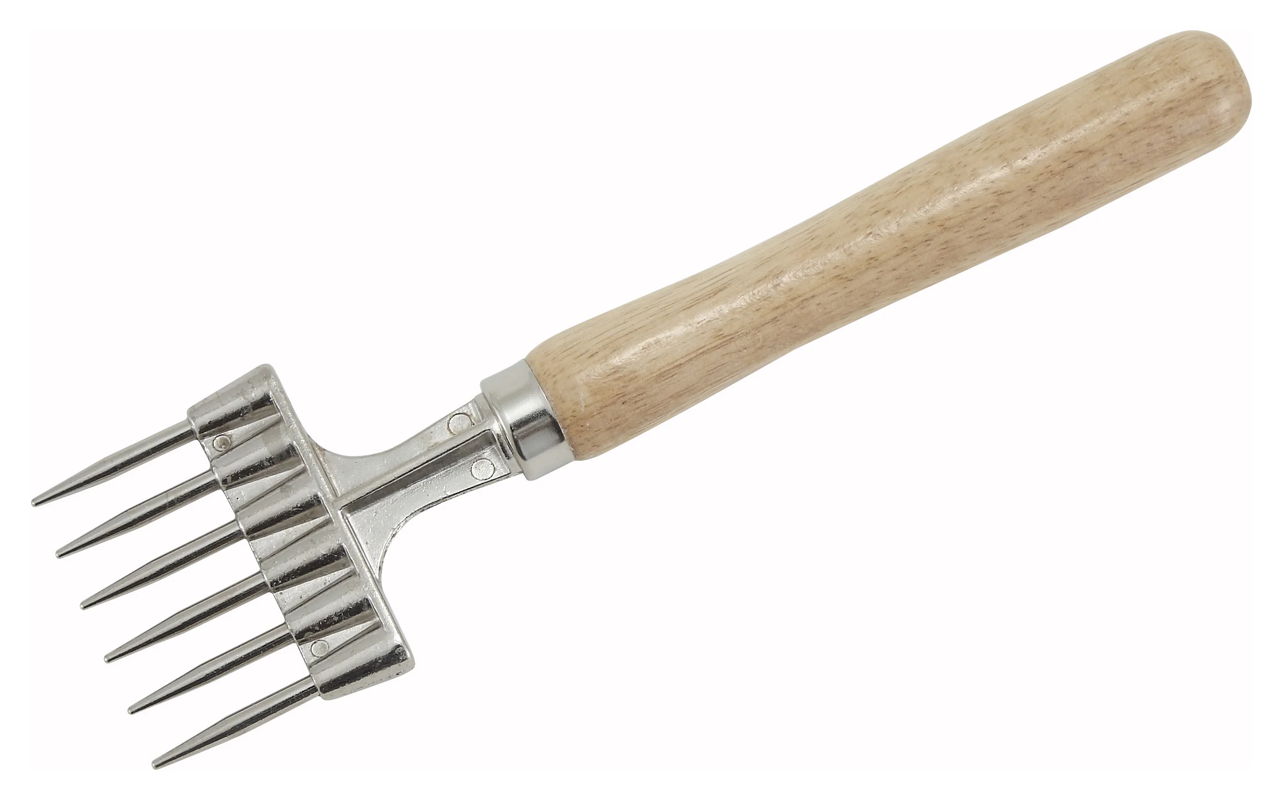 Winco ICH-9 9 Inch Ice Chipper 6-prong Wooden Handle Nickeled Steel - Image 2