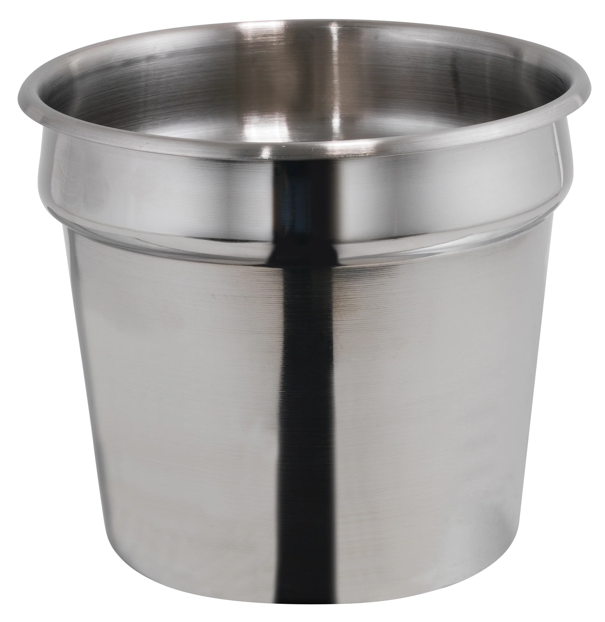 Winco INS-7.0M 7 Quart Round Inset Fits 207 Gauge Heavyweight Stainless Steel Mirror Finish