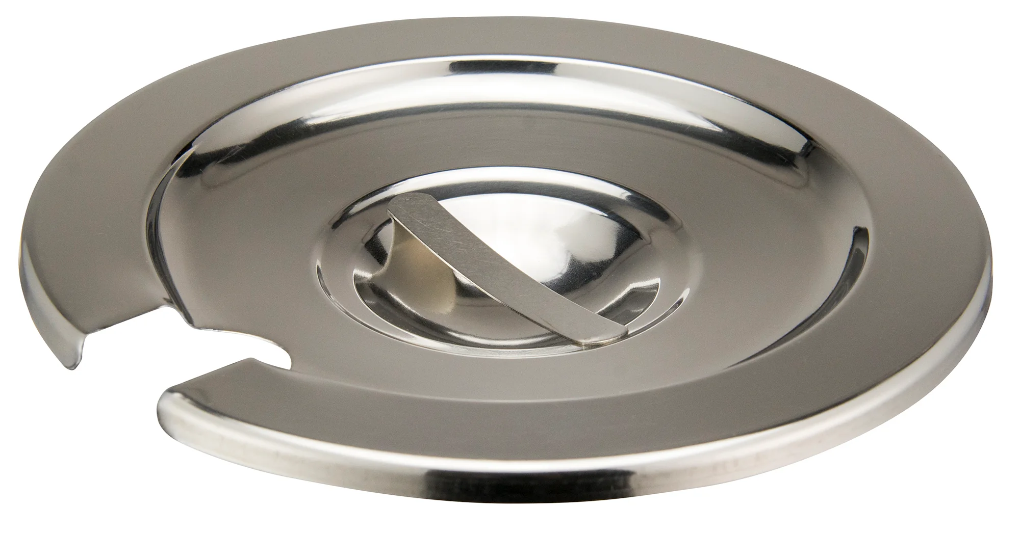Winco INSC-4 4 Quarts Inset Cover No Hinge Heavy Weight Stainless Steel Mirror Finish - Image 2