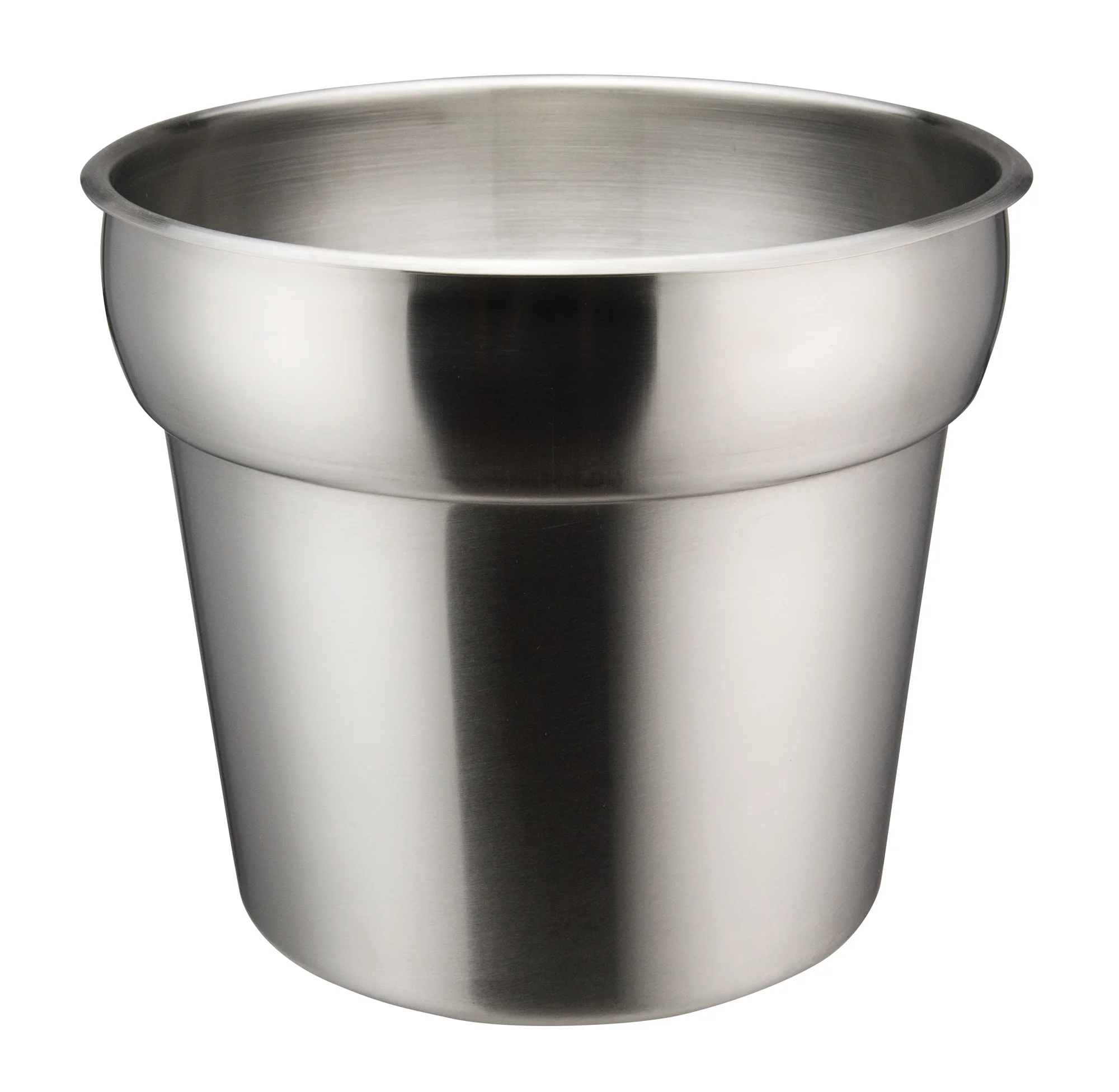 Winco INSN-7 7 Qt. Round Vegetable Inset with Satin Finish Stainless Steel