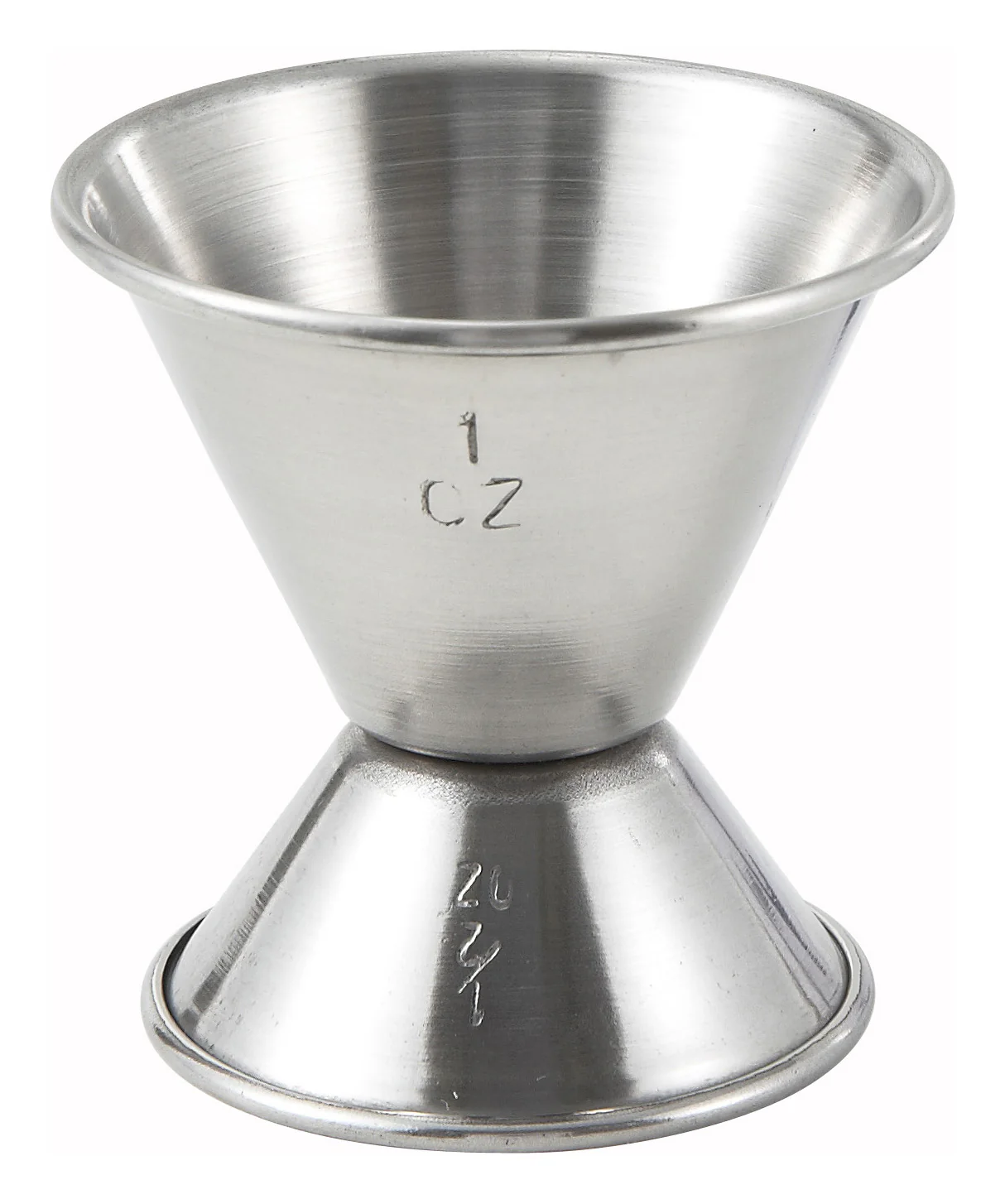 Winco J-1 1/2 Oz. to 1 Oz. Jigger with Stainless Steel Construction - Image 2