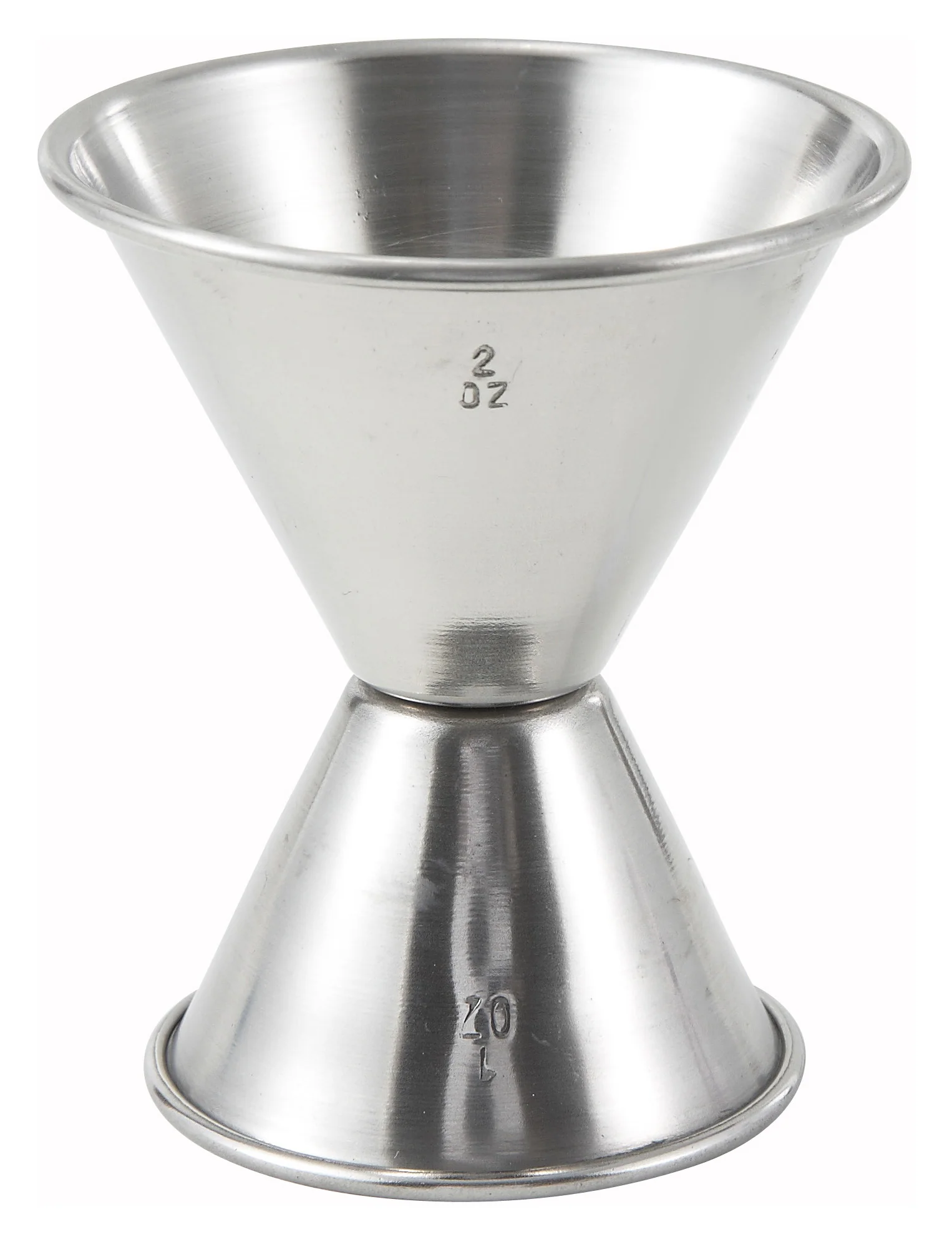Winco J-5 Jigger 1 Oz to 2 Oz Dual Measurement Stainless Steel with Precise Pour - Image 2