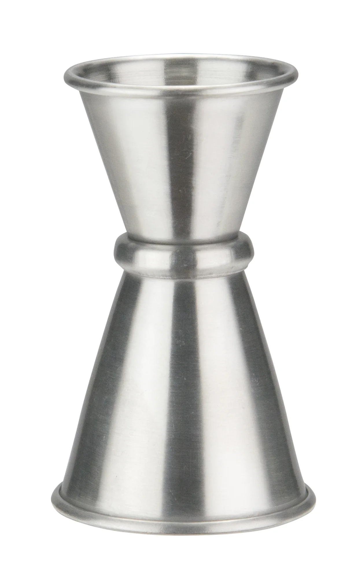 Winco J-7 1/2 Oz. to 1 Oz. Japanese-style Jigger with Rolled Rim Stainless Steel - Image 3