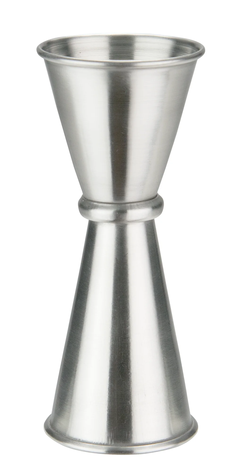 Winco J-8 1 oz Stainless Steel Jigger Rolled Rim for Accurate Pouring
