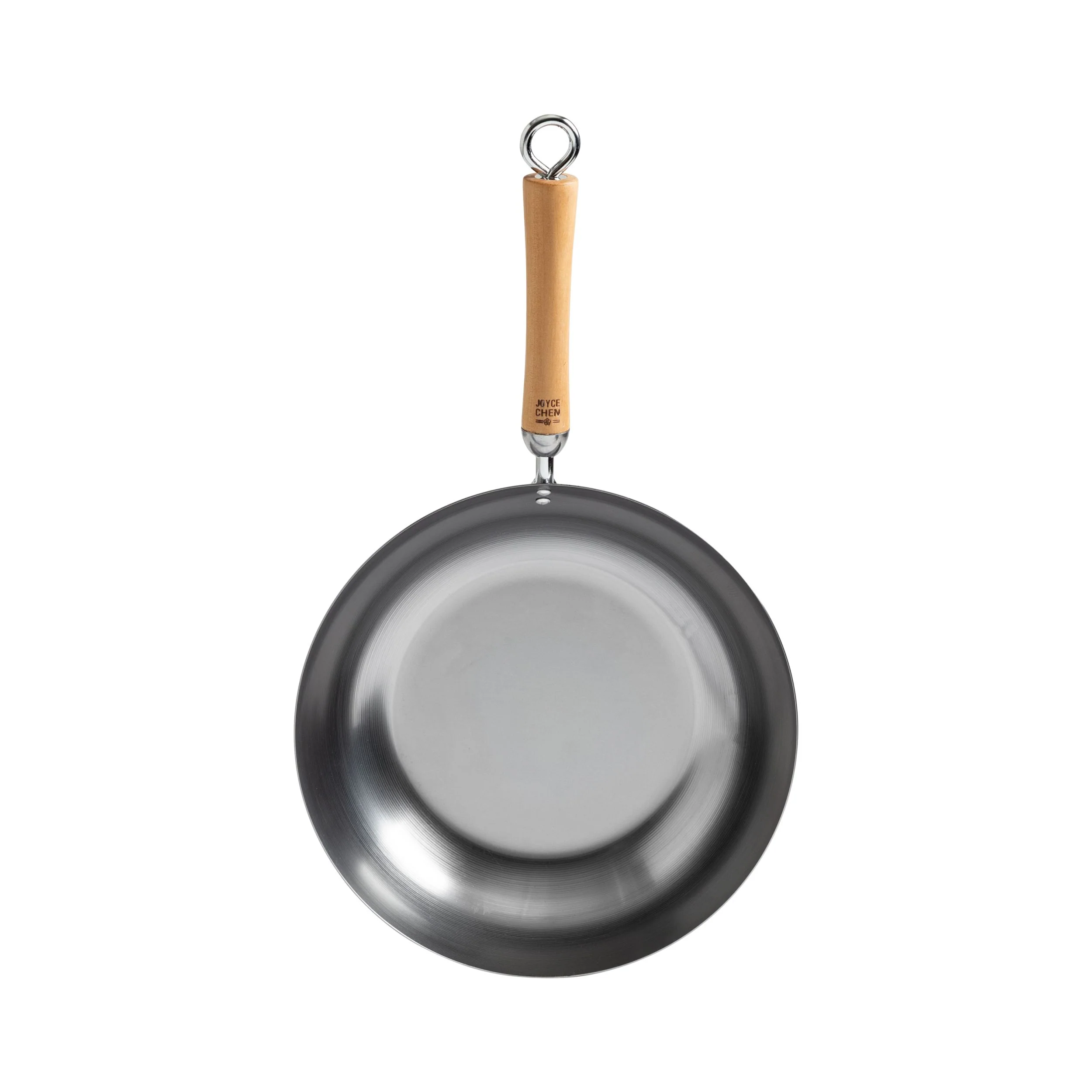 Winco J21-9979 12 Inch Stir Fry Pan Uncoated Carbon Steel Birch Handle - Image 7