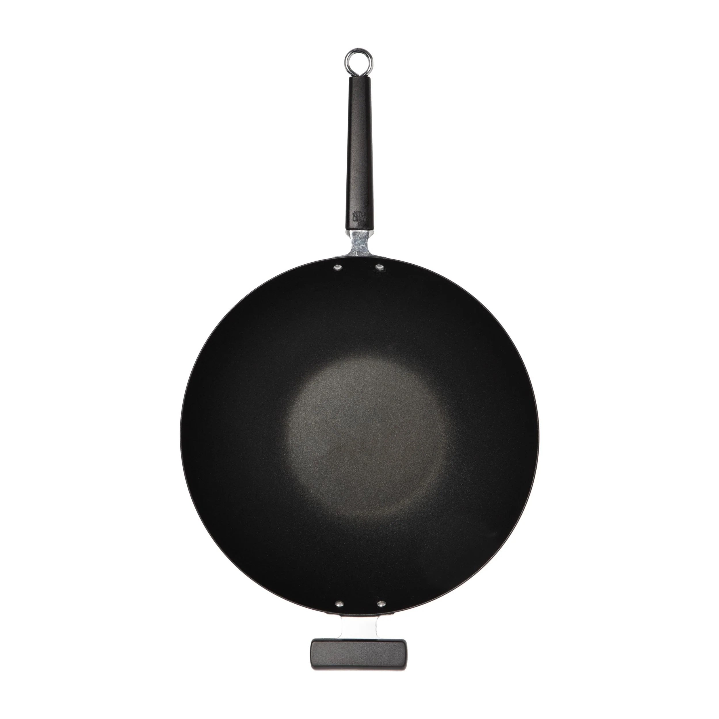 Winco J22-0040 14 Inch Wok Carbon Steel Flat Bottom with Phenolic Handles - Image 3