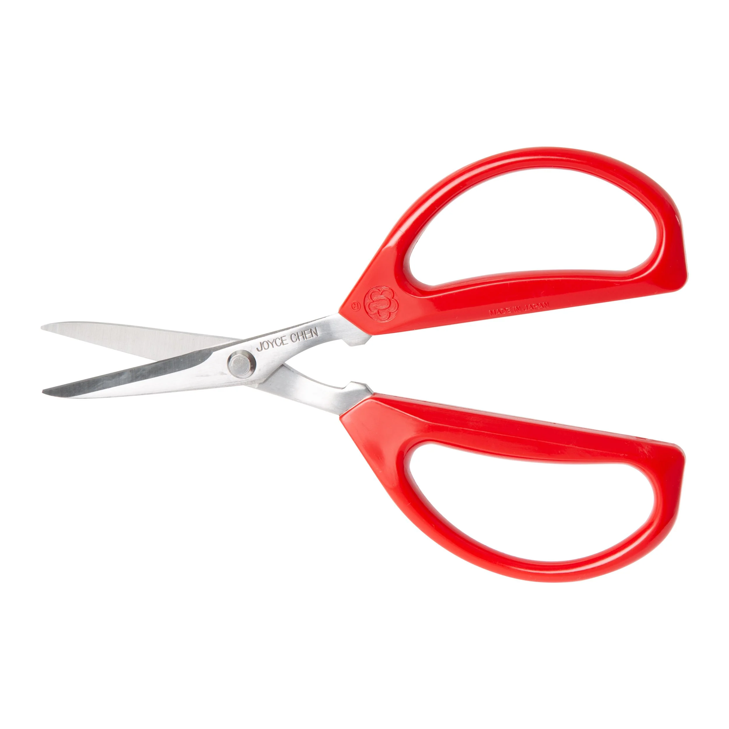 Winco J51-0220 Kitchen Shears 3.5 Inch Stainless Steel Red Handles with Ergonomic Grip - Image 2