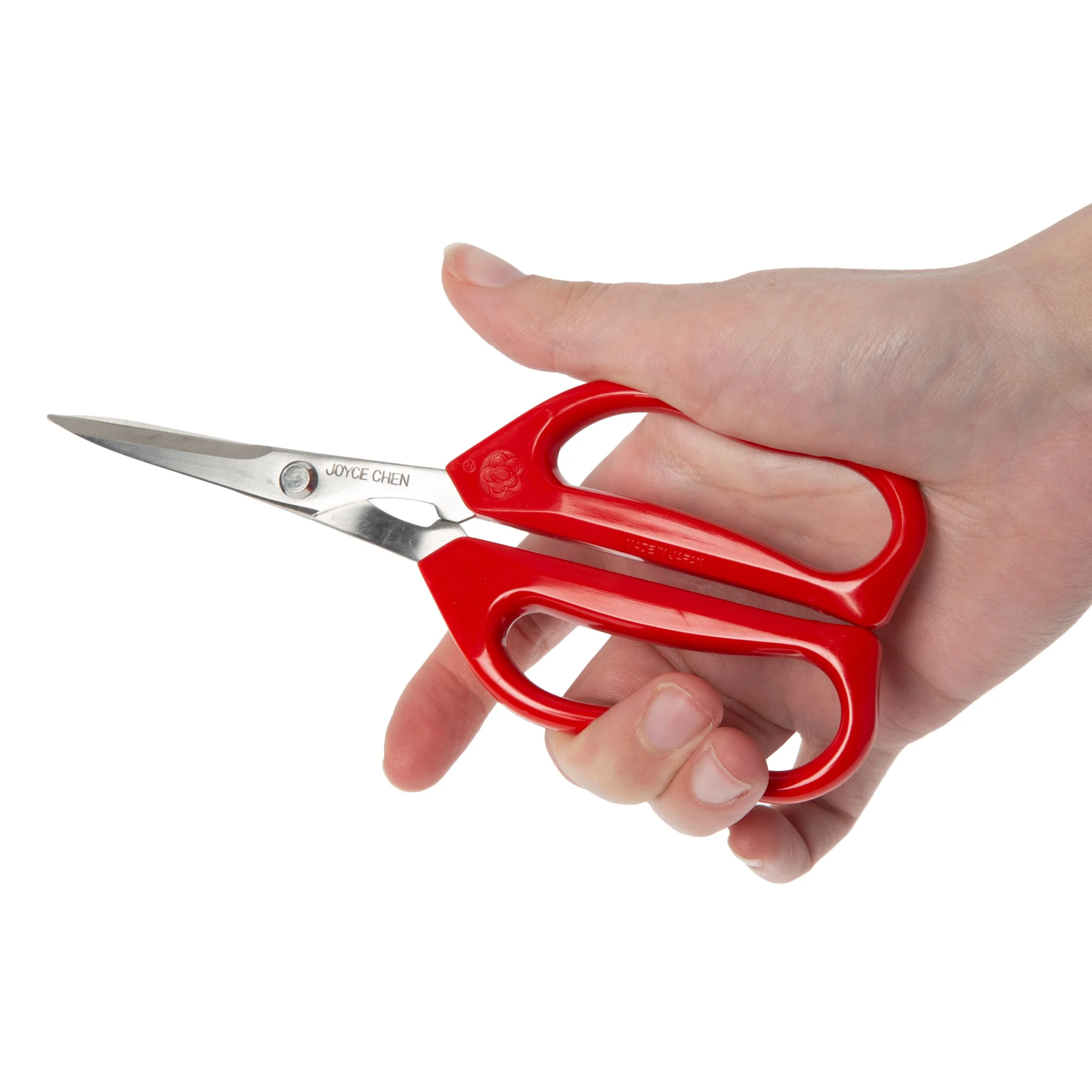 Winco J51-0220 Kitchen Shears 3.5 Inch Stainless Steel Red Handles with Ergonomic Grip - Image 4