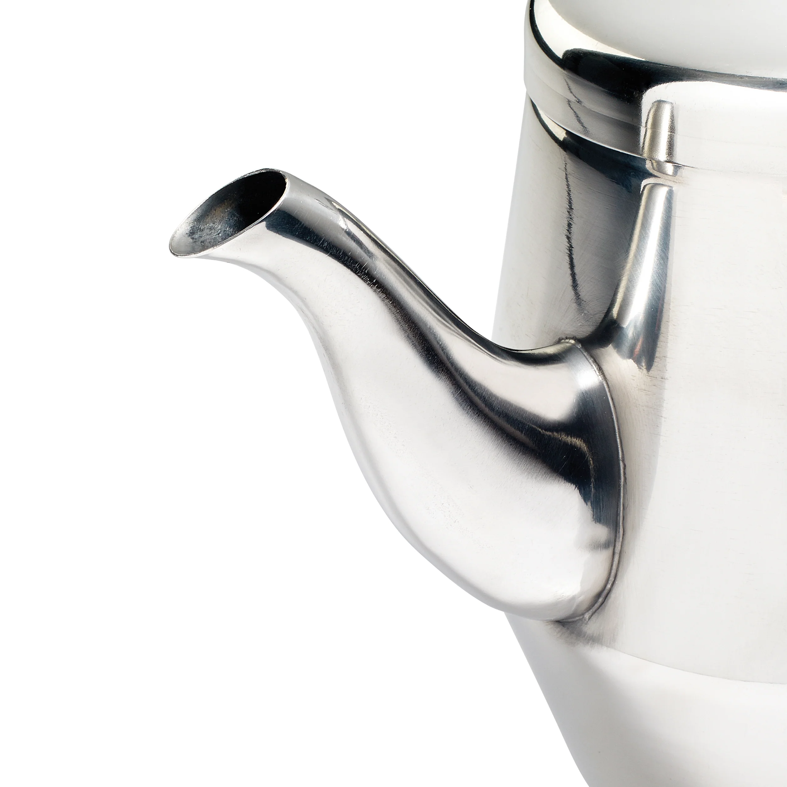Winco JB2920 20 Oz Gooseneck Teapot Bakelite Handle Mirror Finish Stainless Steel - Image 5