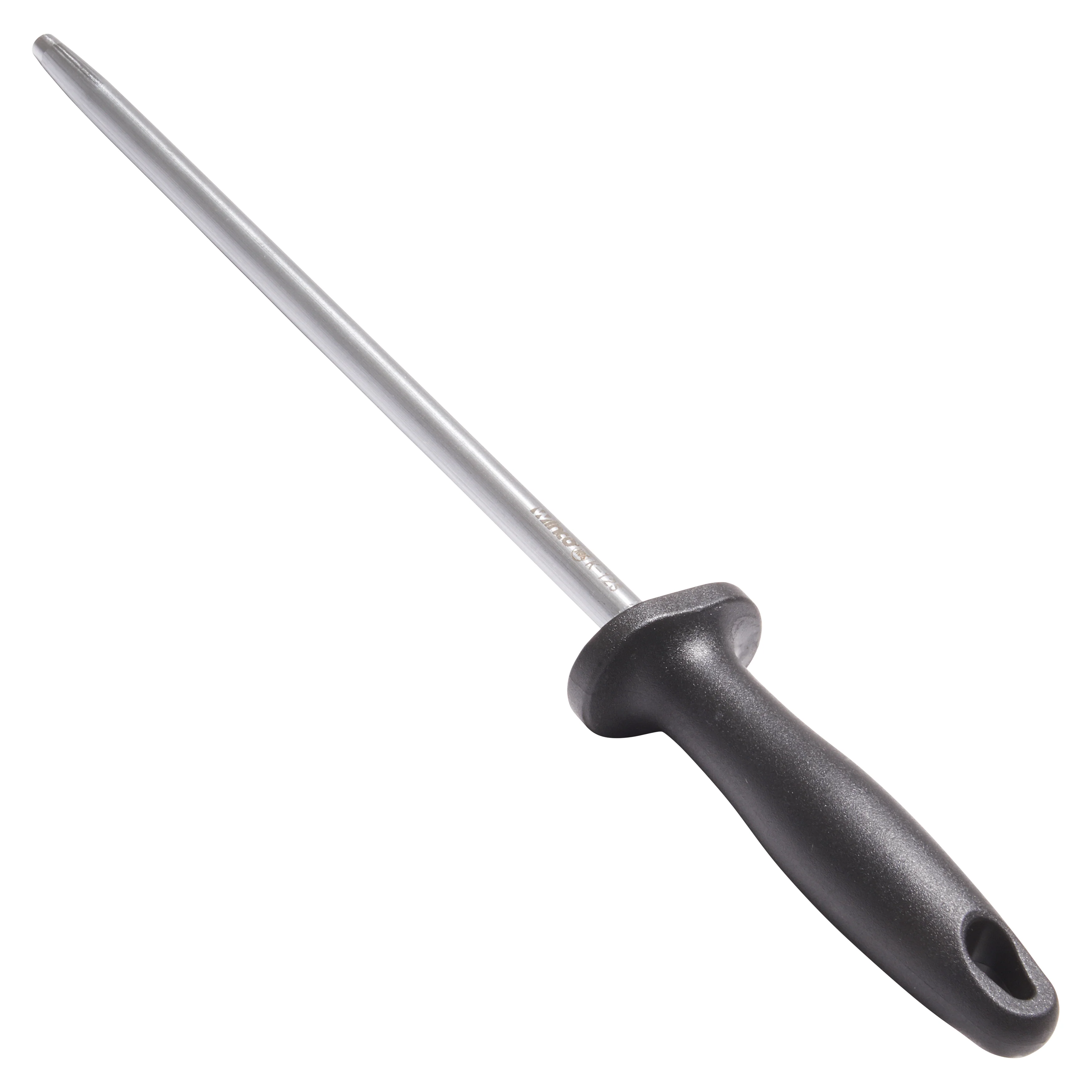 Winco K-12S 12 Inch Round Stainless Steel Sharpening Steel with Plastic Handle - Image 2