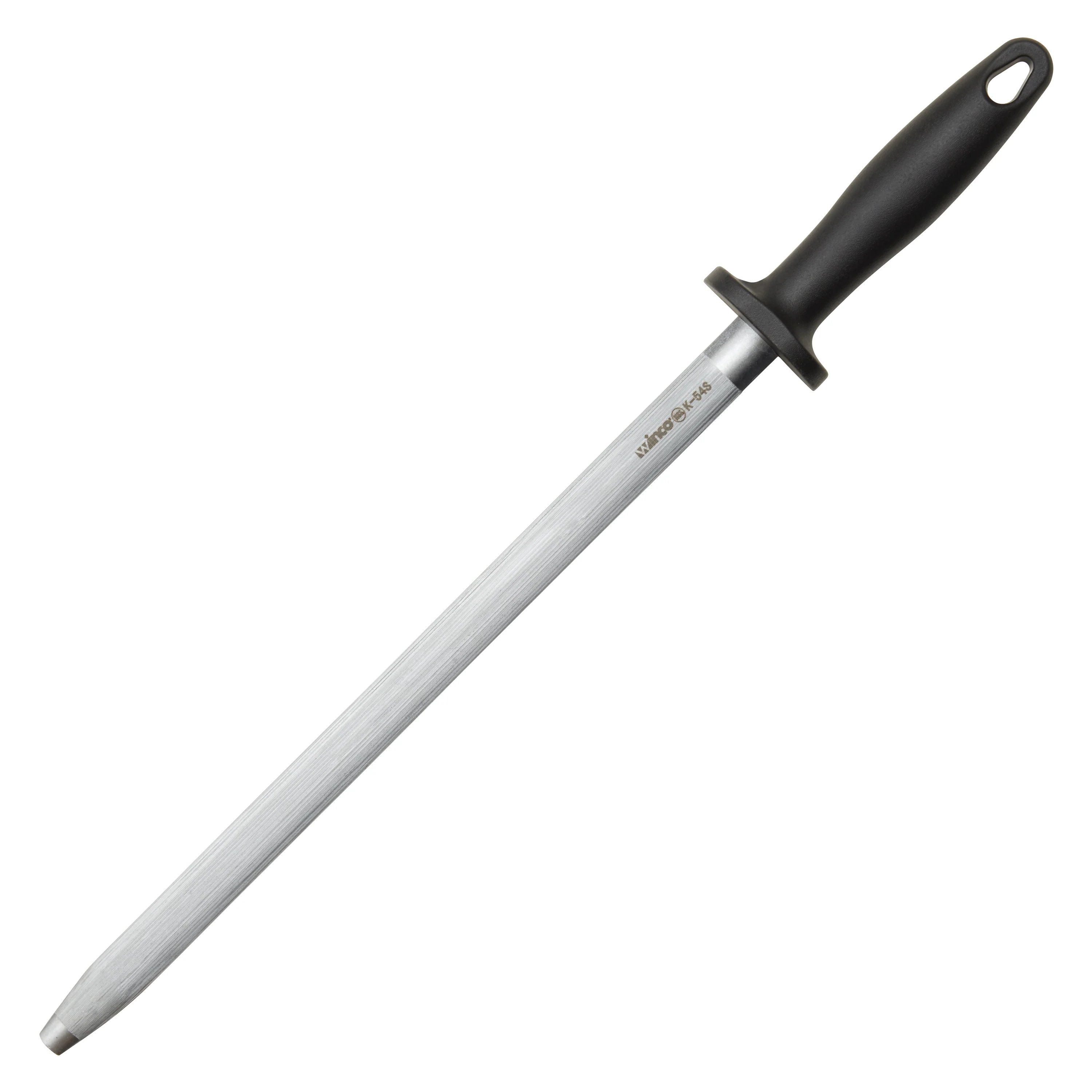 Winco K-54S 14 Inch Oval Premium Sharpening Steel Magnetic Polypropylene Handle - Image 4