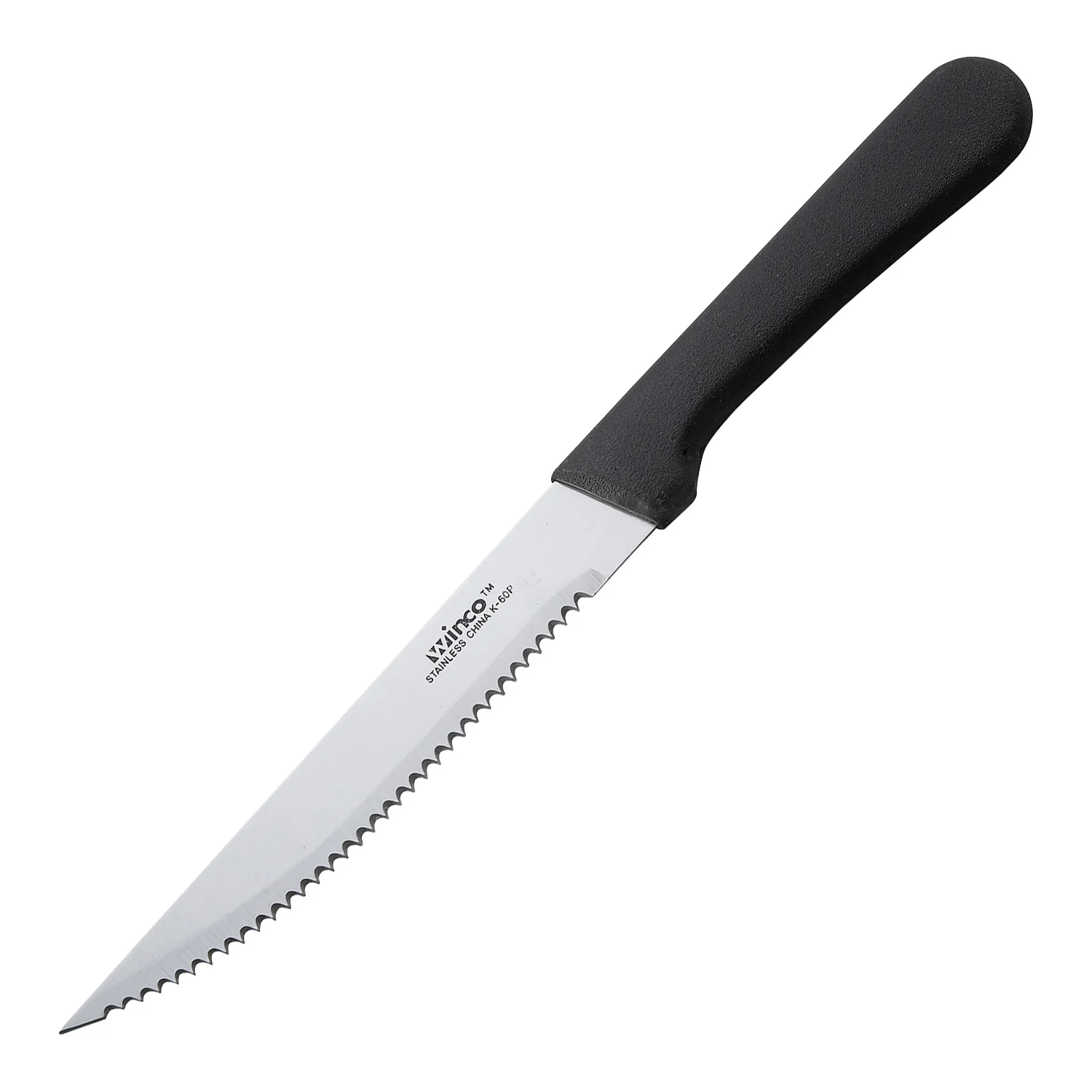 Winco K-60P 5 Inch Blade 8-11/16 Inch Overall Length Steak Knife Plastic Handle - Image 2
