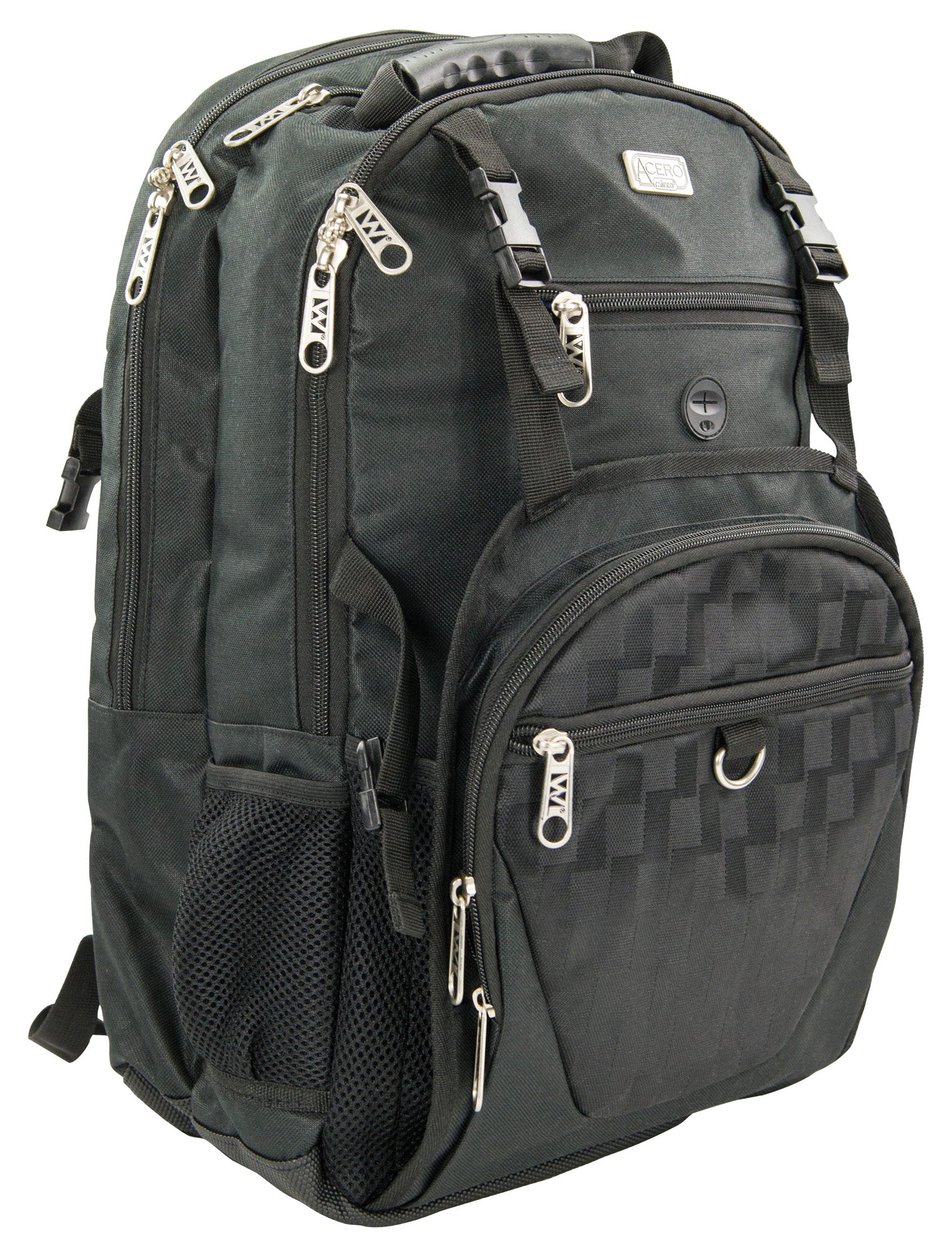Winco KBP-1 Backpack Polyester Black Padded Laptop Sleeve with Airflow System - Image 2