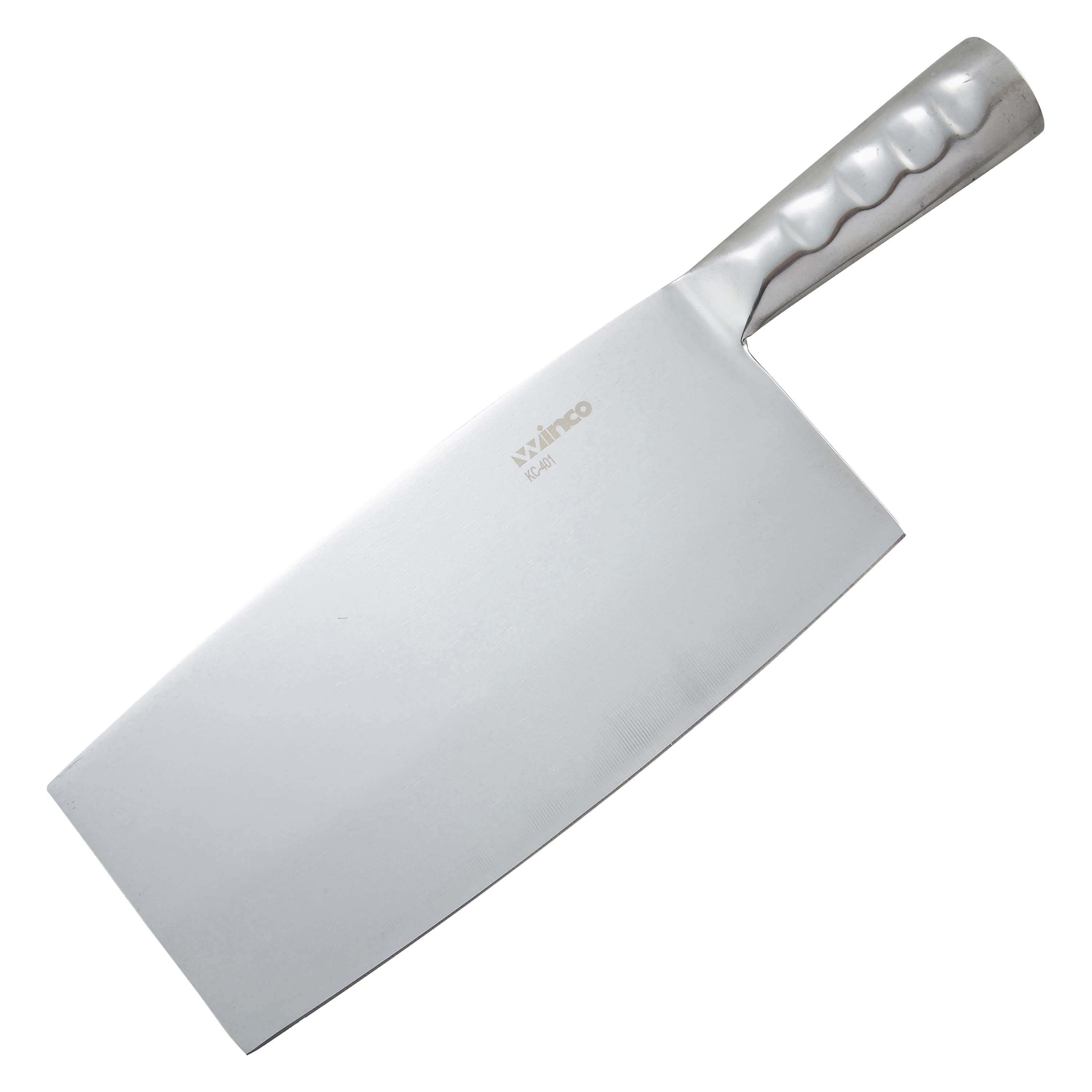 Winco KC-401 8-1/4 Inch Blade Steel Handle Chinese Cleaver Knife - Image 2