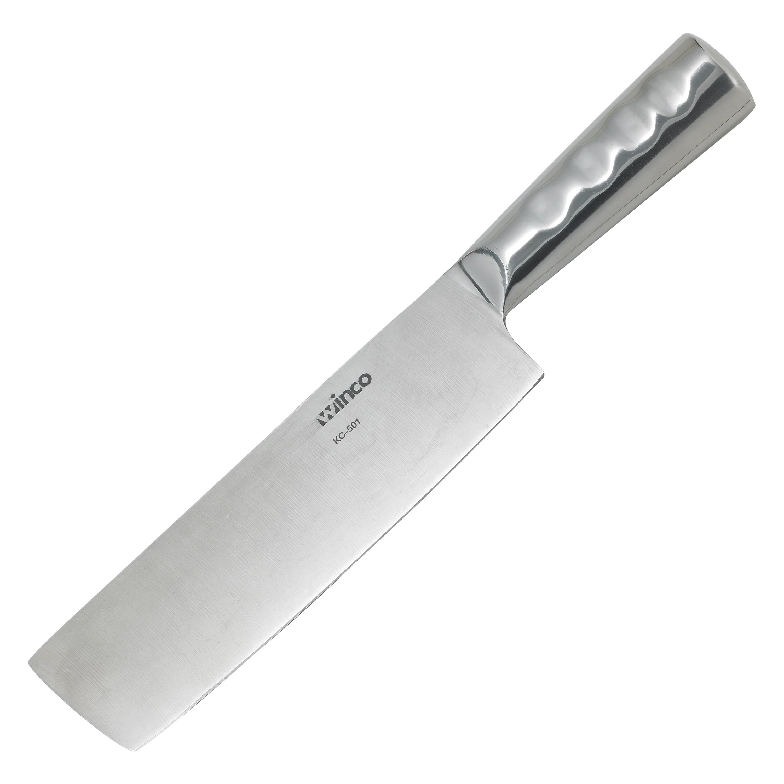 Winco KC-501 8 Inch Blade Stainless Steel Knife with Steel Handle - Image 2