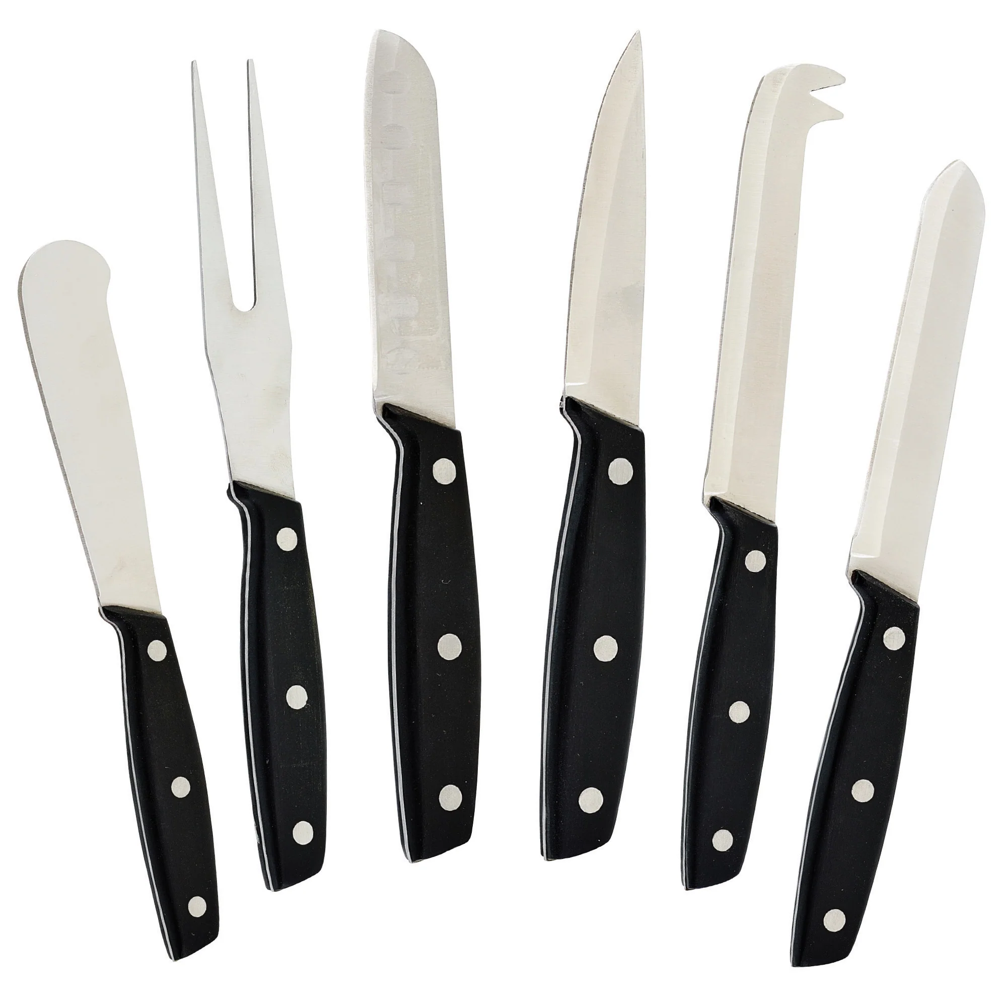 Winco KCS-6 Knife Set 6 Inch Blades with POM Handles Stainless Steel - Image 3