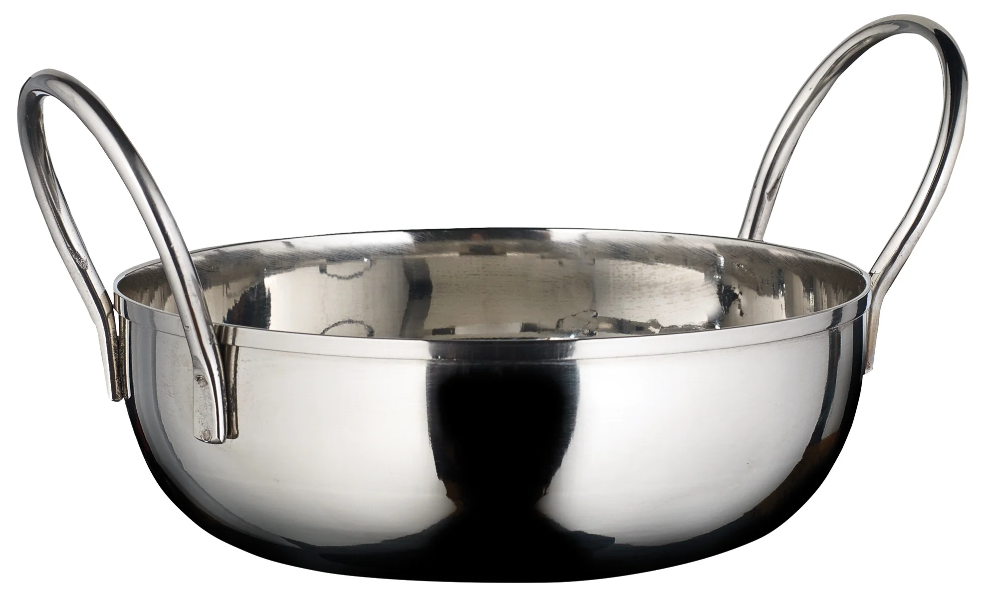 Winco KDB-5 20 Oz. Round Bowl with welded handles Stainless Steel Mirror Finish - Image 2