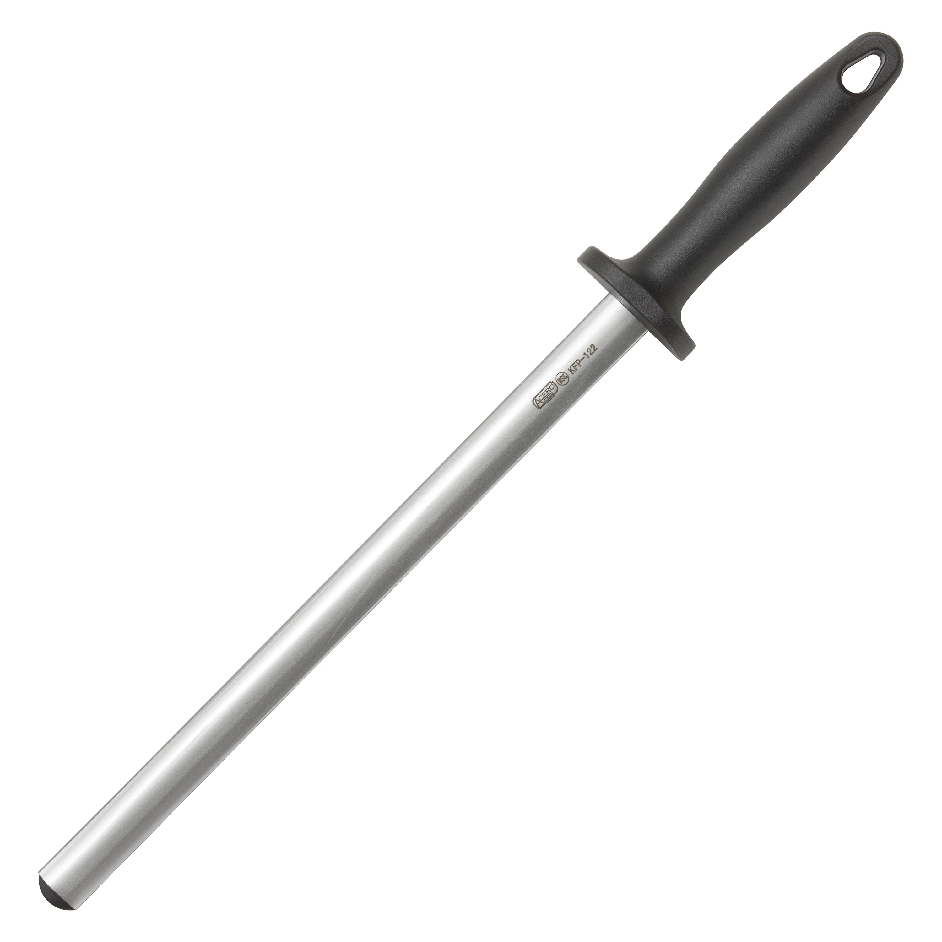 Winco KFP-122 12 Inch Diamond Coated Oval Sharpening Steel Nylon Handle - Image 2