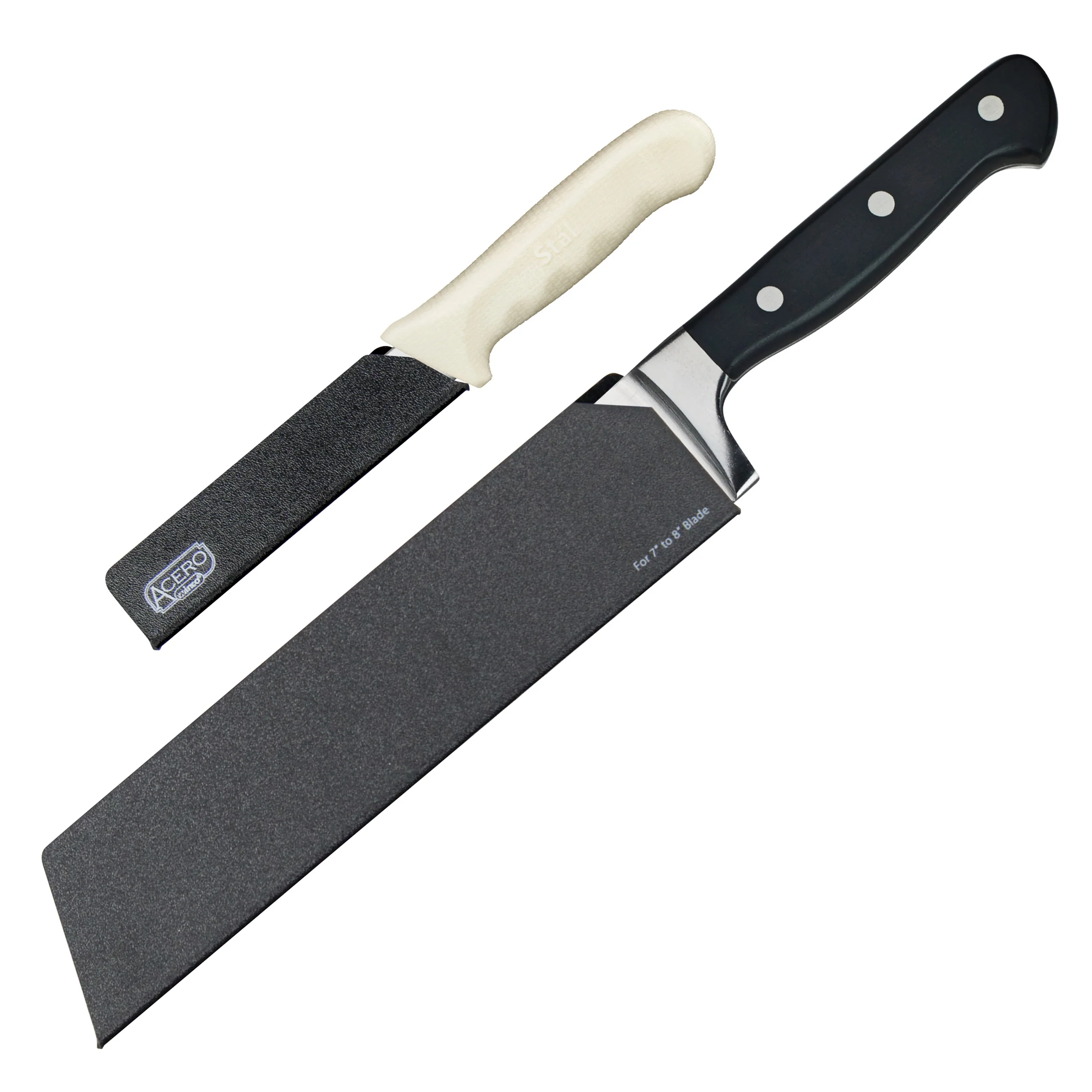Winco KGD-62 6 Inch Blade Knife Guard ABS Plastic with Felt Interior Black - Image 2