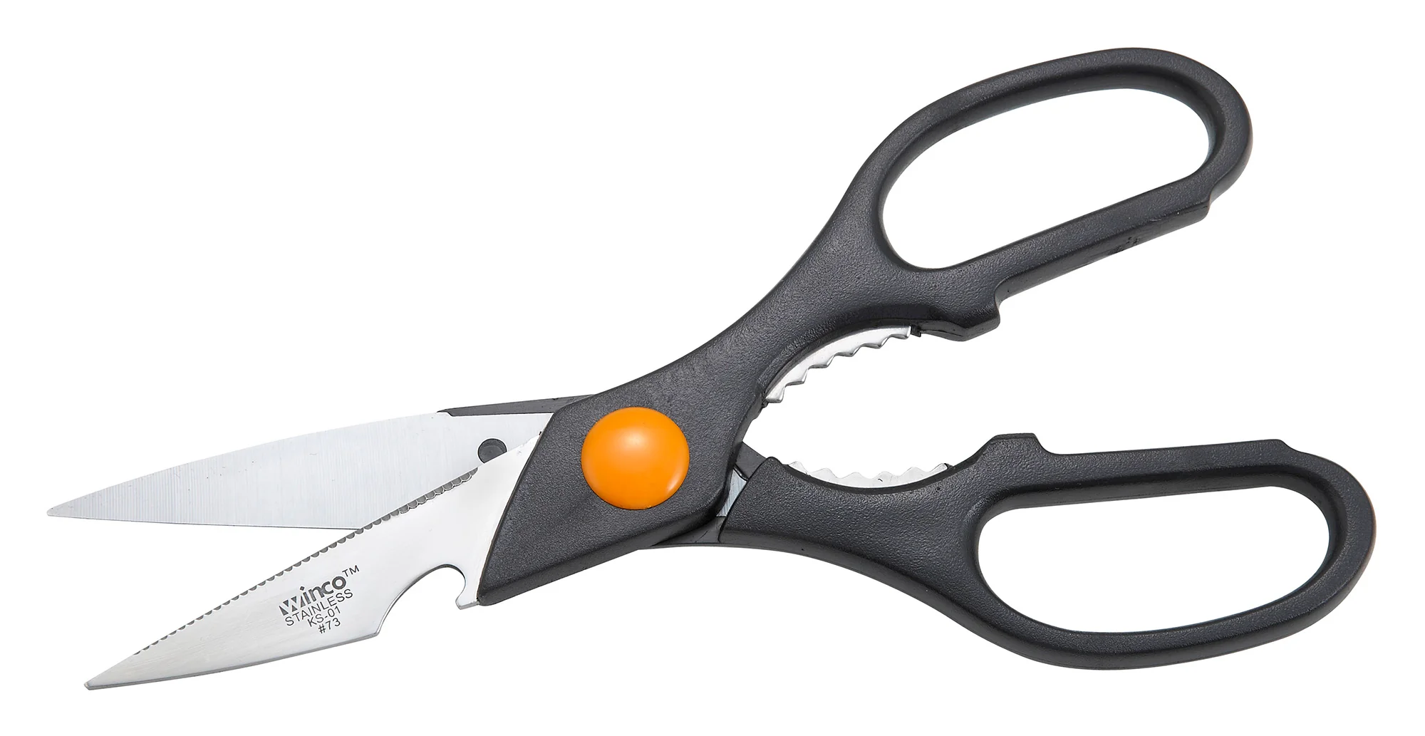 Winco KS-01 11 Inch All-purpose Kitchen Shears Stainless Steel and Plastic - Image 2