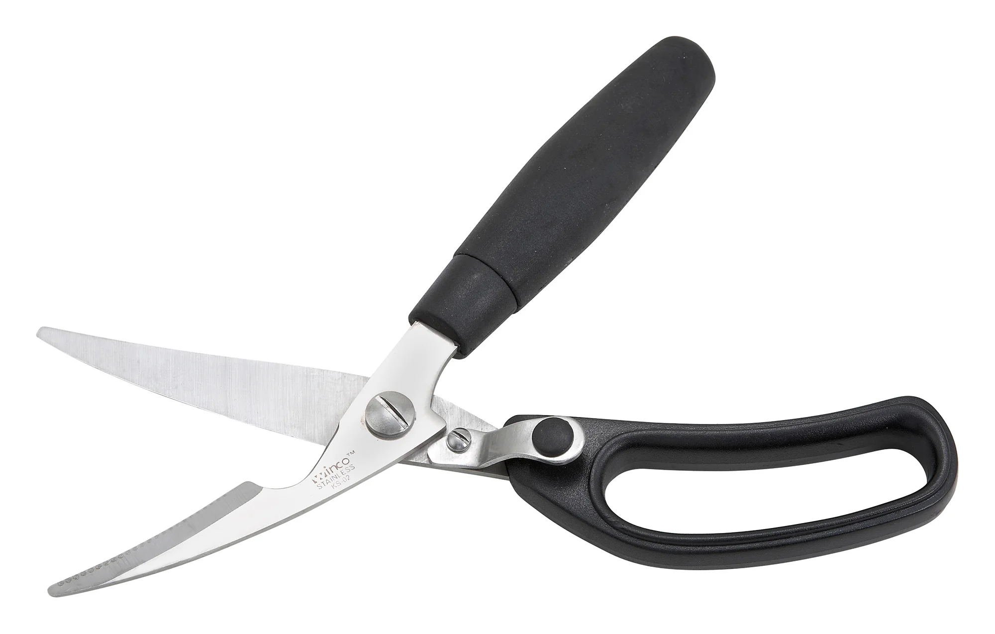 Winco KS-02 11-9/16 Inch Poultry Shears with Soft Polypropylene Handle - Image 2