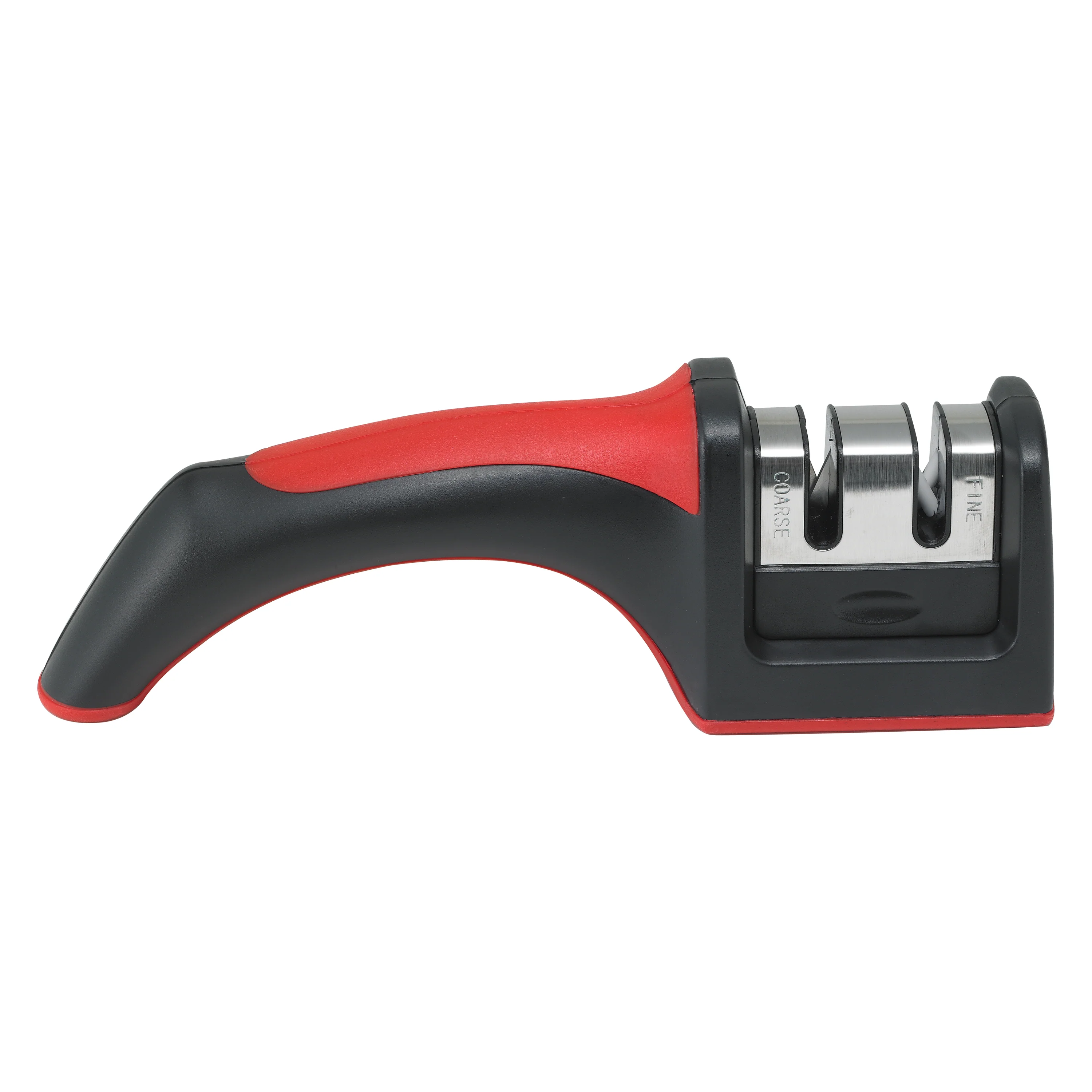 Winco KSP-2 7-5/8 Inch Manual Knife Sharpener with Soft Grip Handle - Image 2