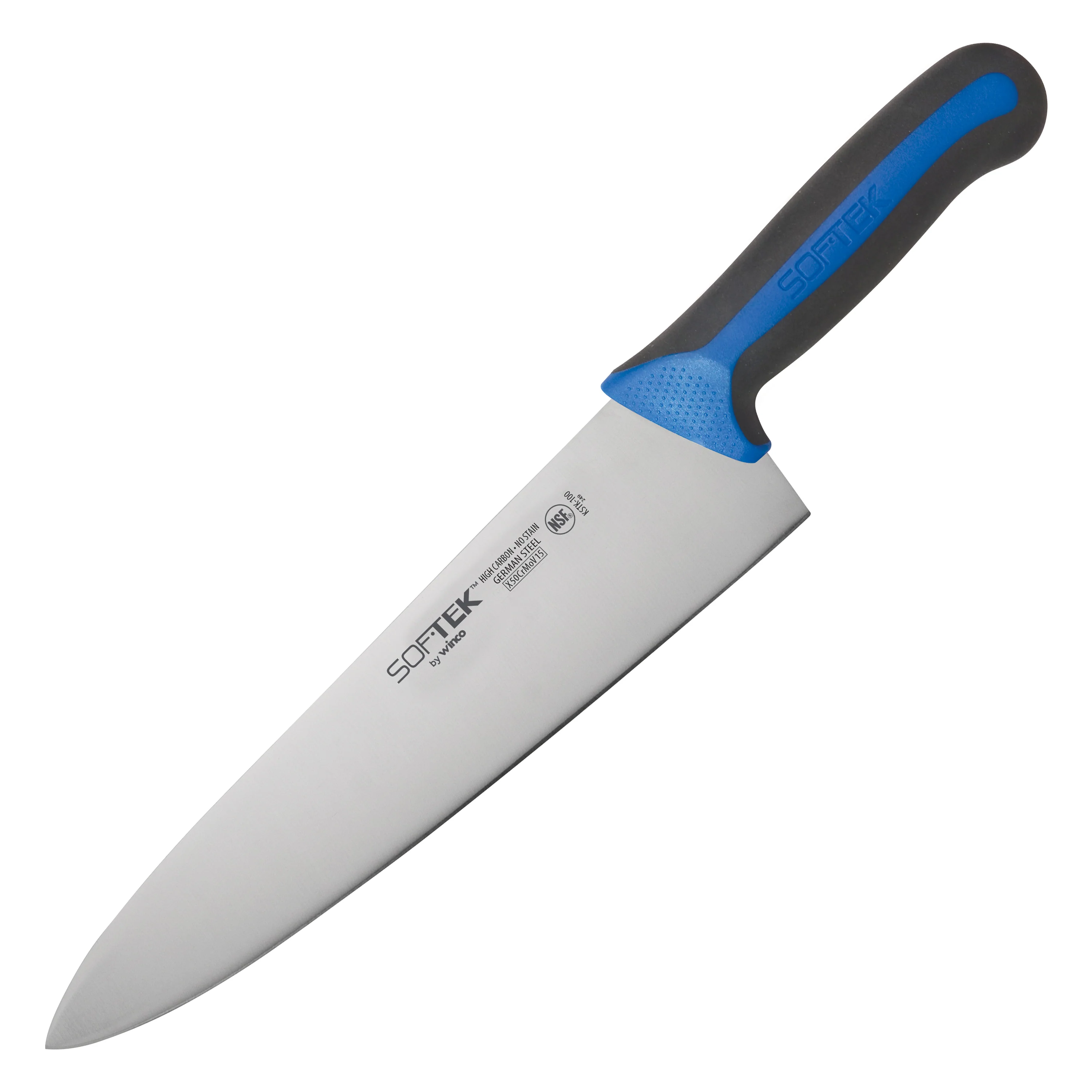 Winco KSTK-100 10 Inch Blade Non-slip Handle Chef Knife High Carbon Steel - Image 2