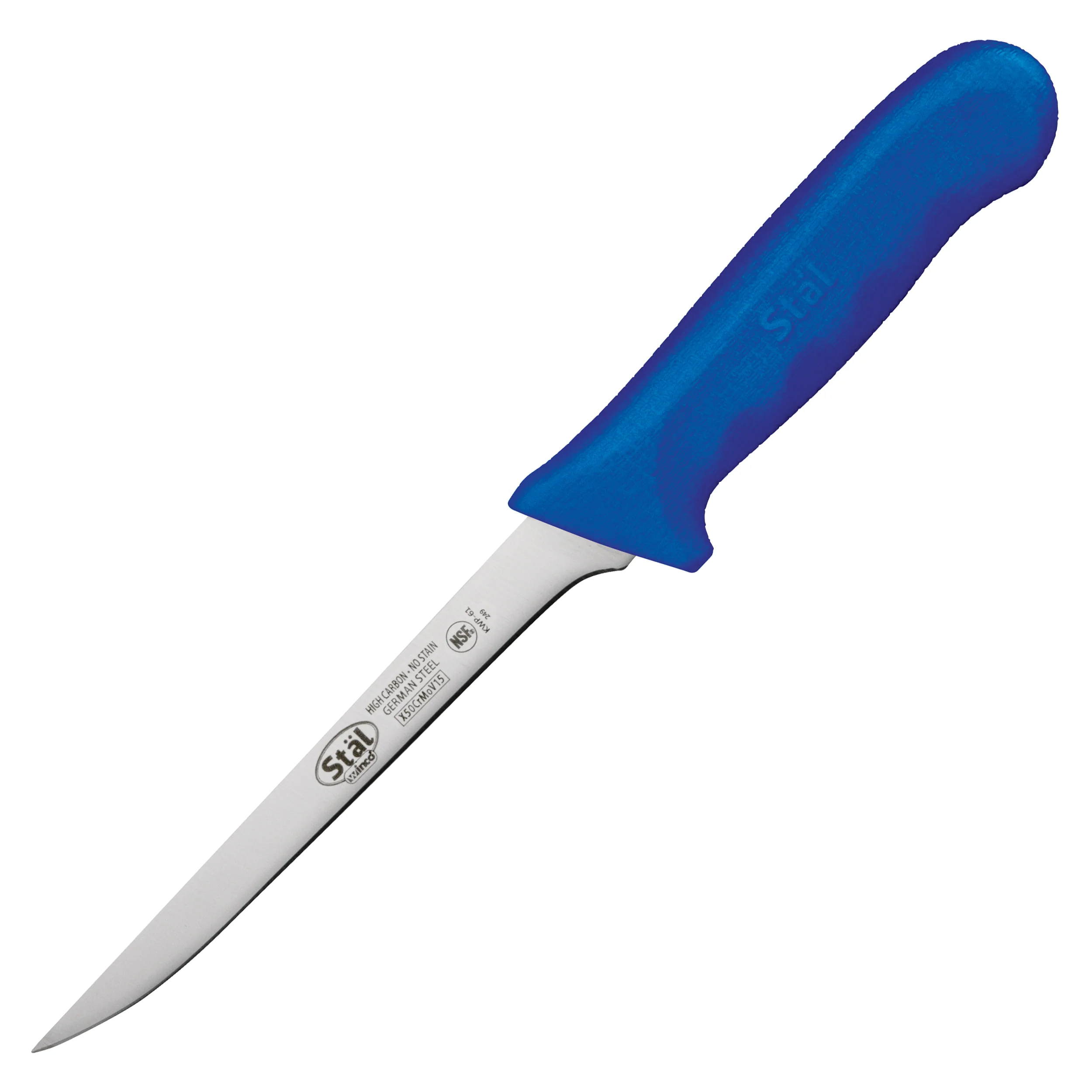 Winco KWP-61U 6-Inch Blade 10-7/8-Inch Boning Knife Polypropylene Blue - Image 2