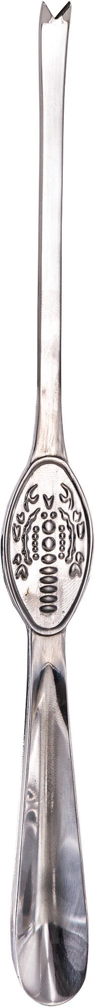 Winco LC-08 8 Inch Seafood Picks 2-tine with decorative lobster stamp stainless steel - Image 2