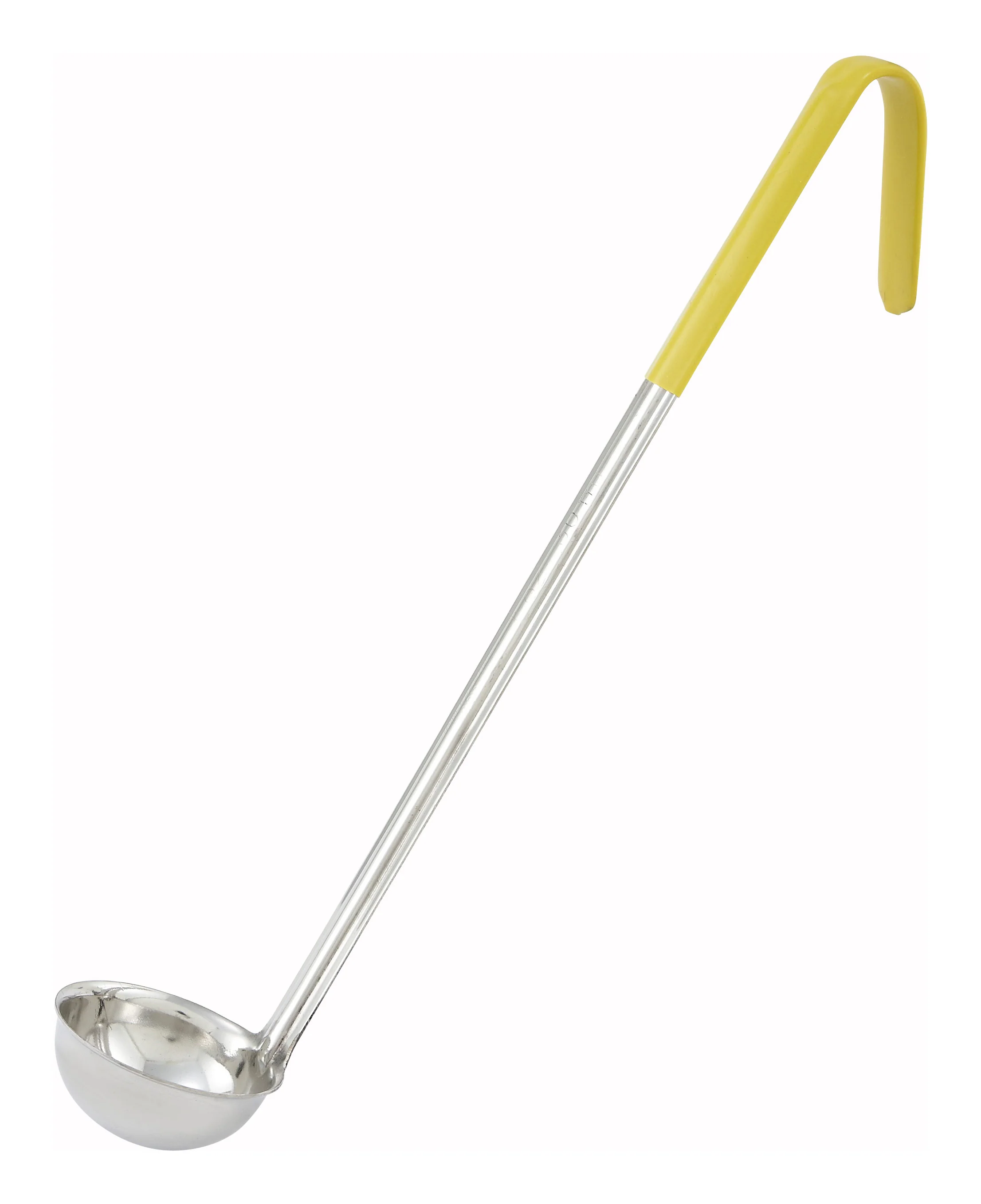 Winco LDC-1 1 Oz Color-Coded Ladle Yellow Stainless Steel with 12 Inch Handle - Image 2