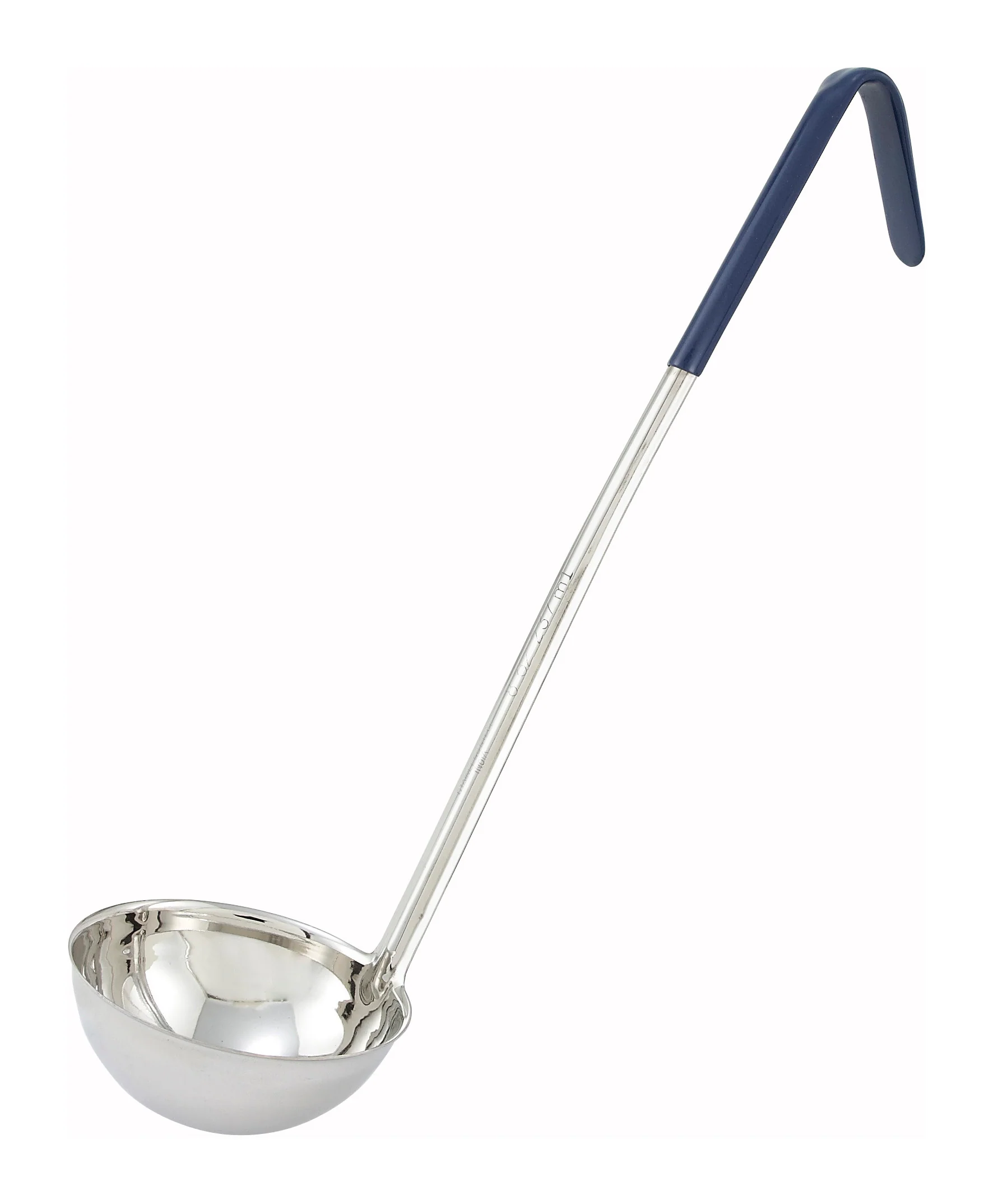 Winco LDC-8 8 Oz Color-Coded Ladle with 16-1/2 Inch Handle Stainless Steel Blue - Image 2