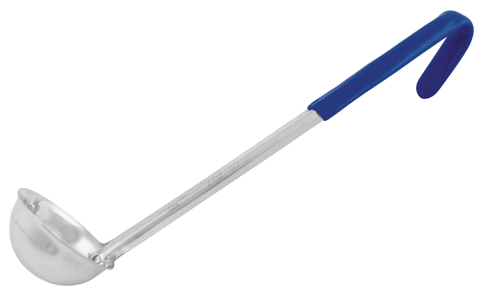 Winco LDCN-2 2 Oz Ladle One-piece with Blue Stainless Steel Construction - Image 2
