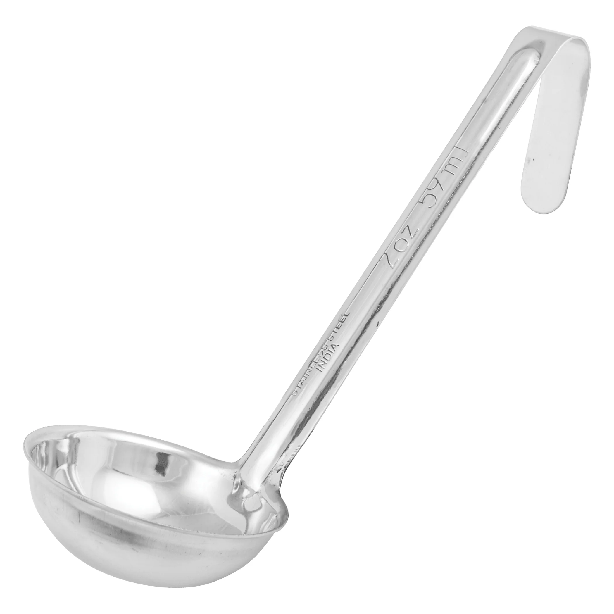 Winco LDI-20SH 2 Oz. Ladle One Piece Mirror Finish Stainless Steel - Image 2