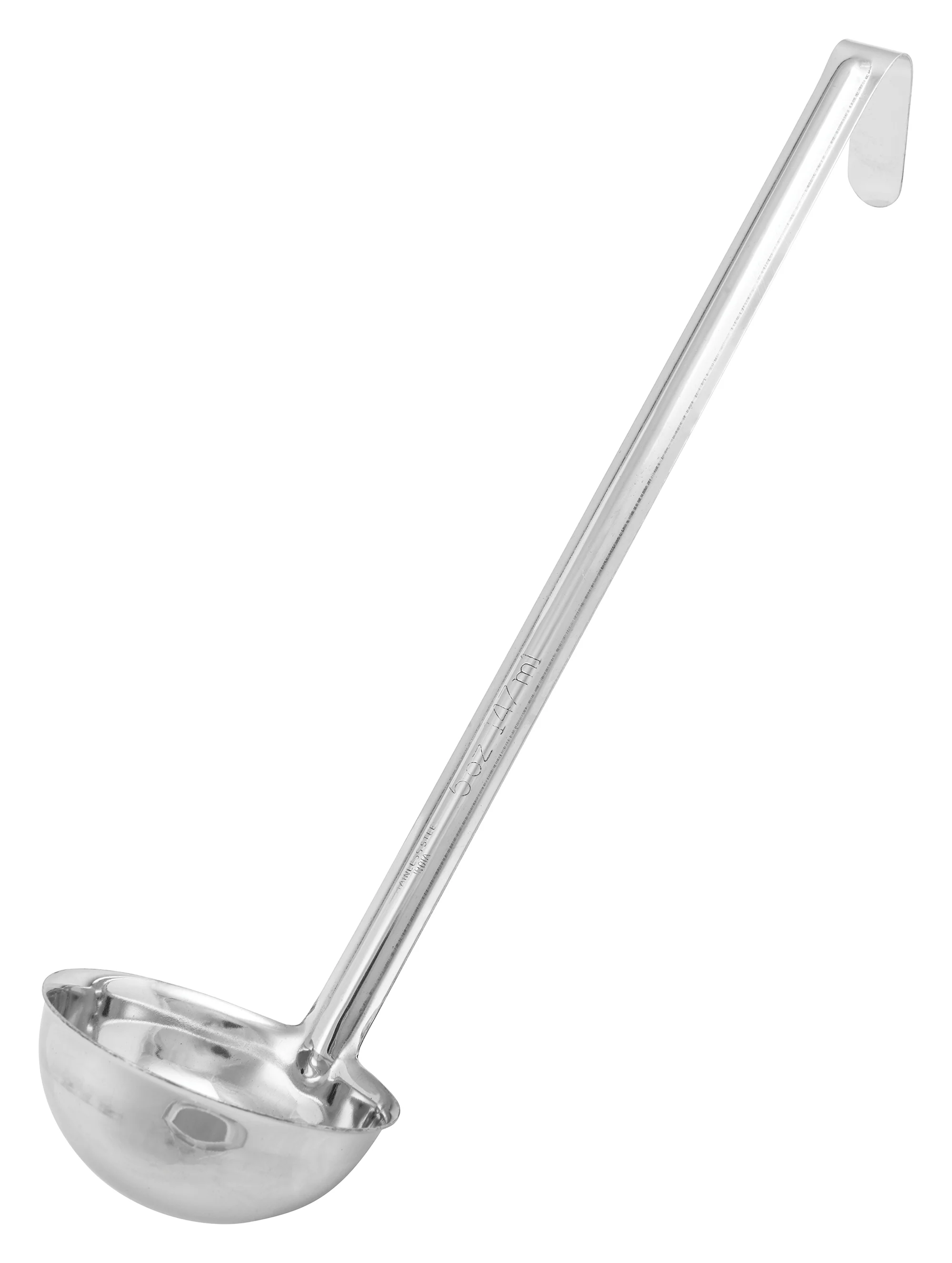 Winco LDI-5 5 Oz Ladle One-Piece Stainless Steel with 12-1/2 Inch Handle