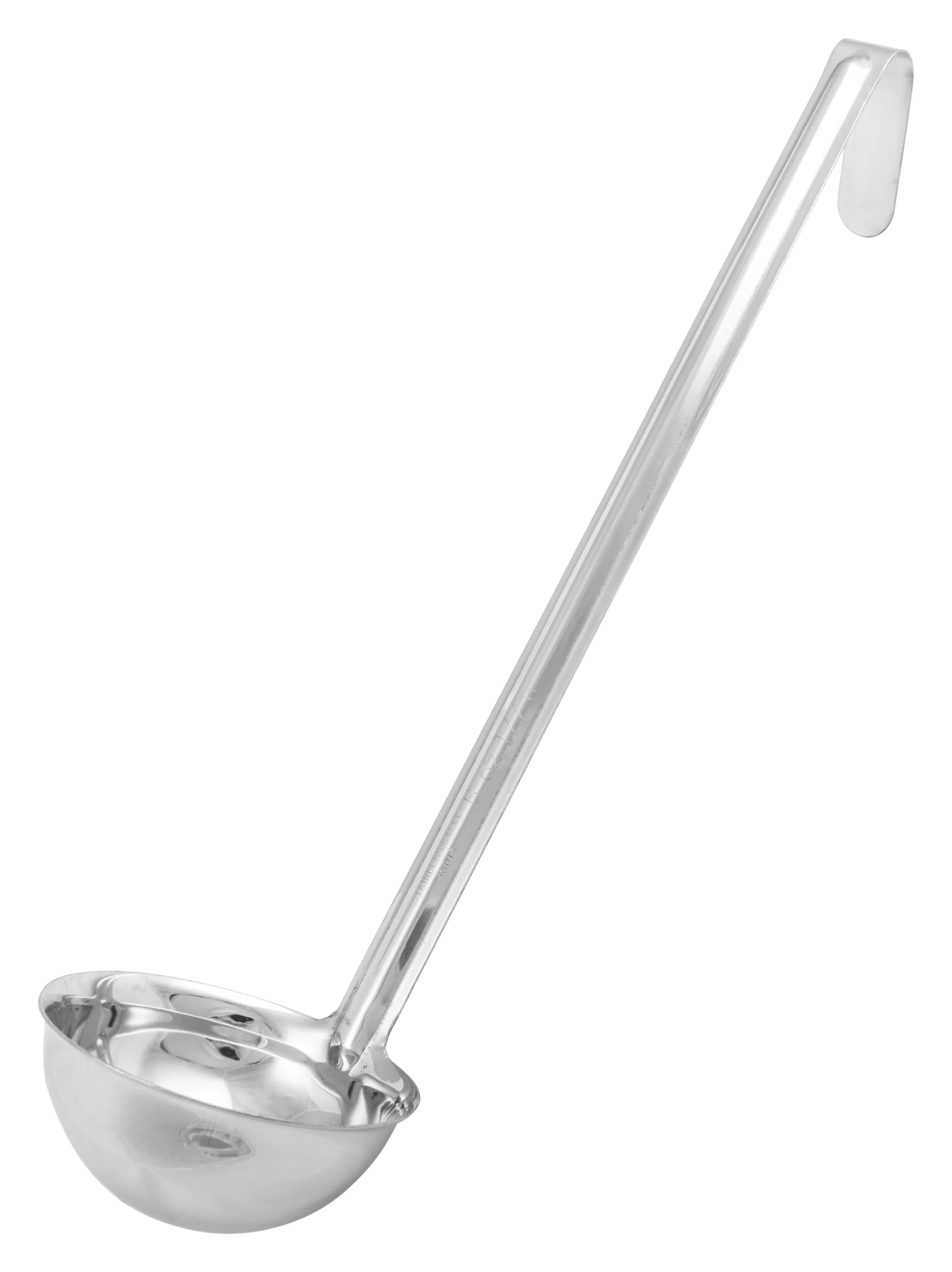 Winco 6 oz Stainless Steel Ladle - 12-1/2" Long Handle - Image 2