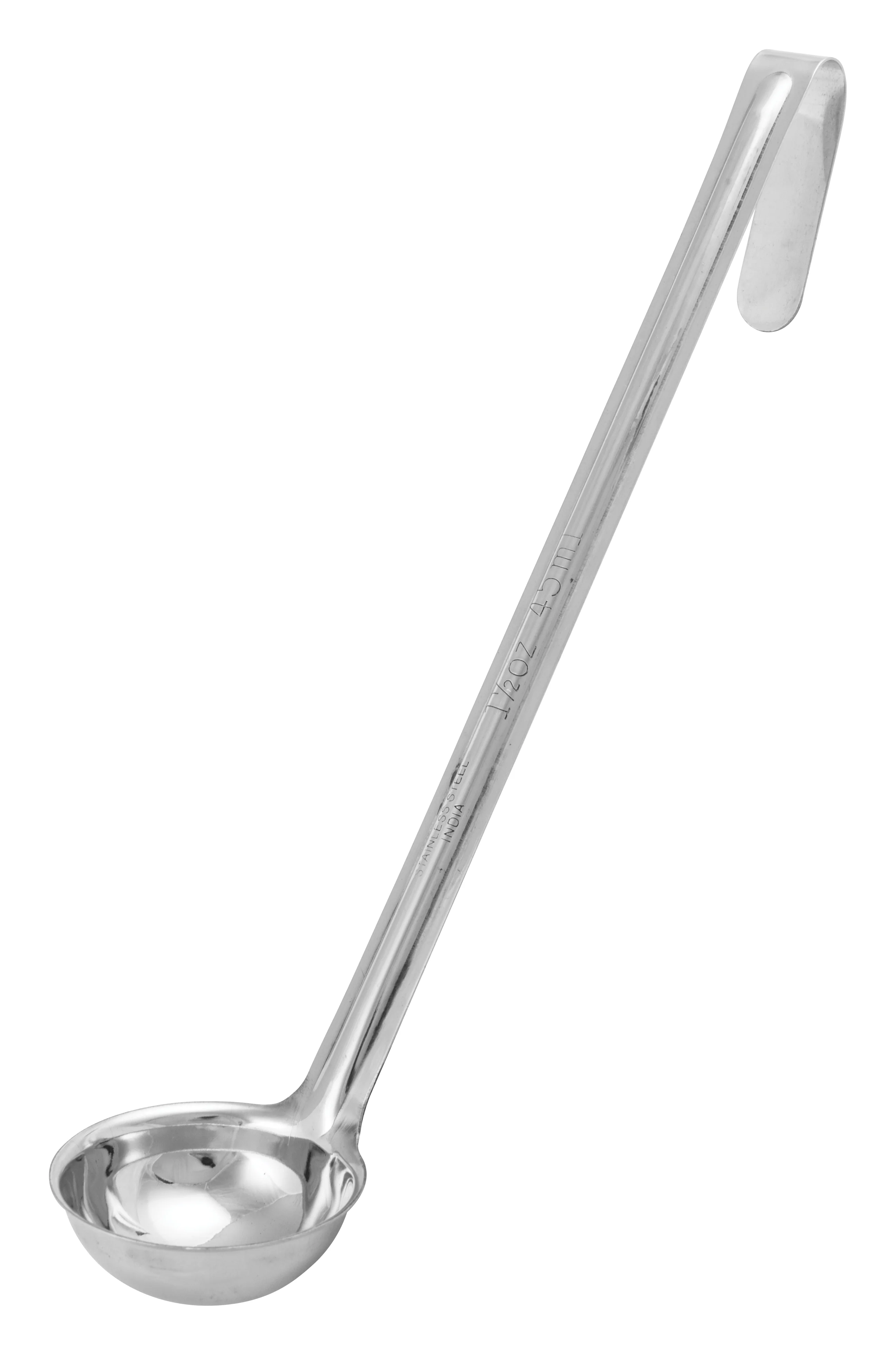 Winco LDIN-1 1 Oz Ladle One-piece Stainless Steel NSF Approved - Image 2