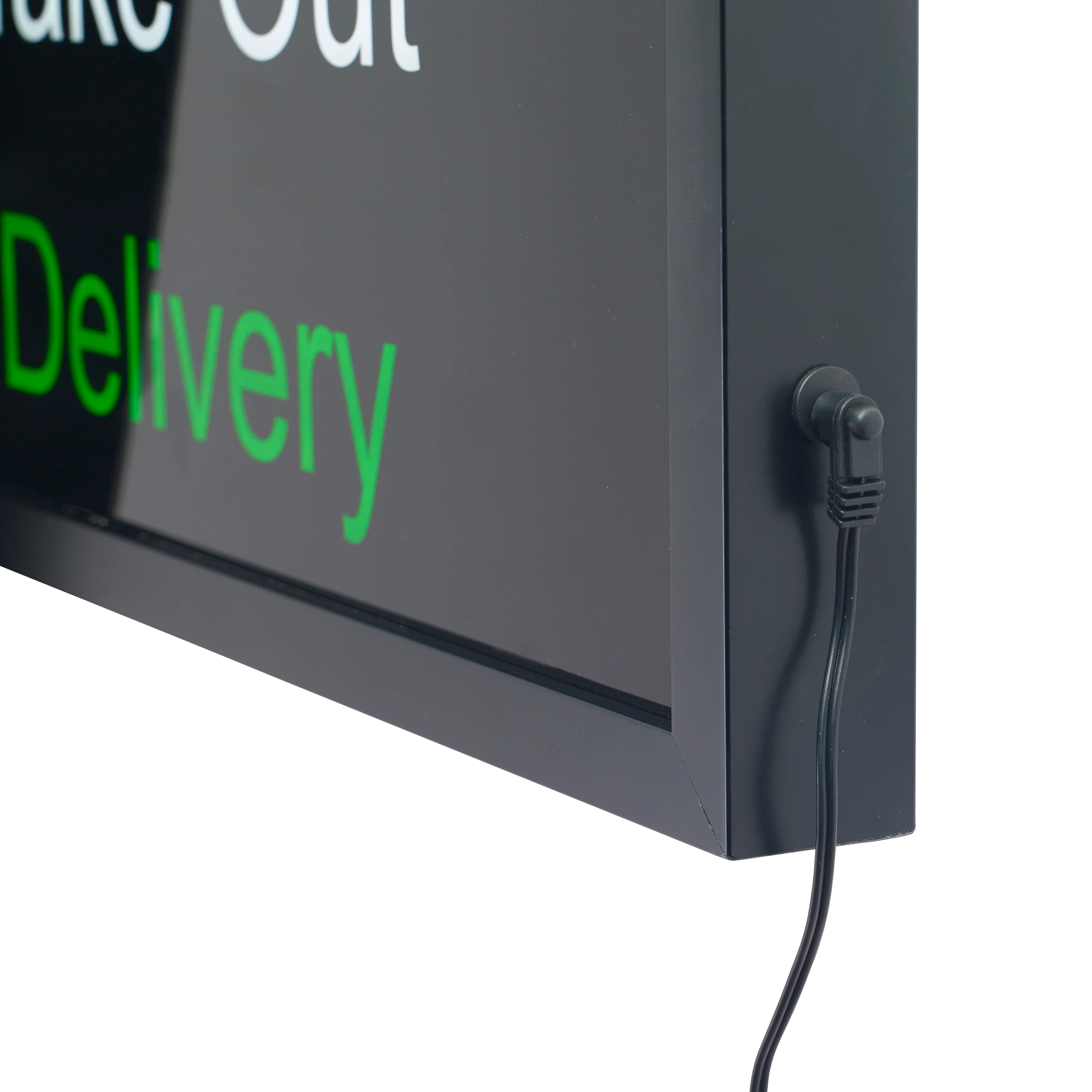 Winco LED-20 19 Inch LED Sign Rectangular Open Dine-In Curbside Take-Out Delivery - Image 3