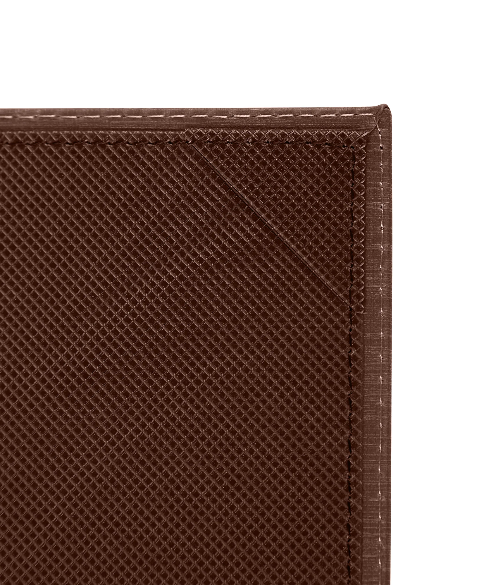 Winco LMD-811BN 9 Inch Leather-like Double Fold Menu Cover Brown - Image 4