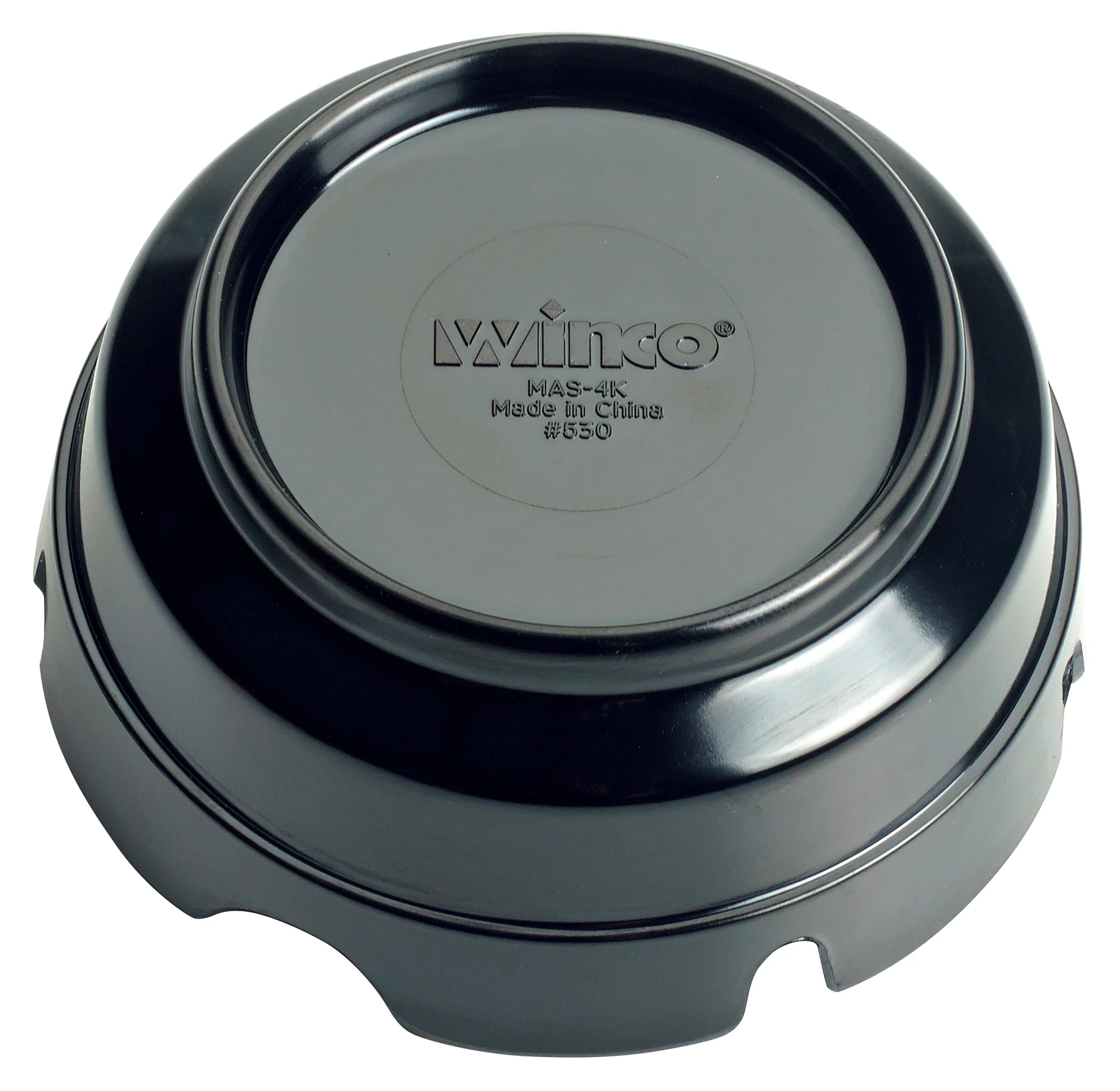 Winco MAS-4K 4 Inch Diameter Round Ashtray Bakelite Black - Image 4