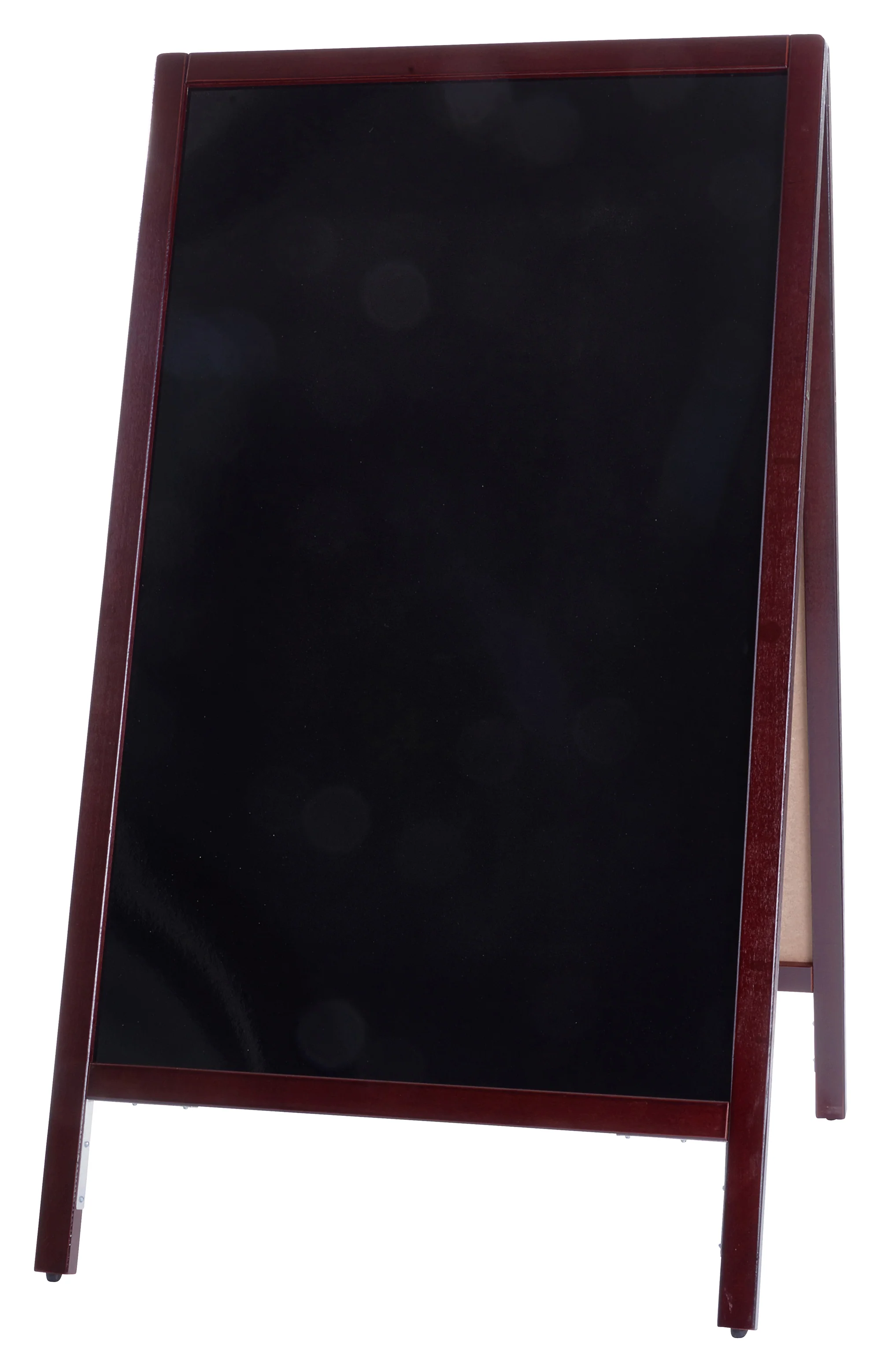 Winco MBAF-4 25-1/4 Inch Sidewalk Marker Board Dual-sided Wood Frame Mahogany