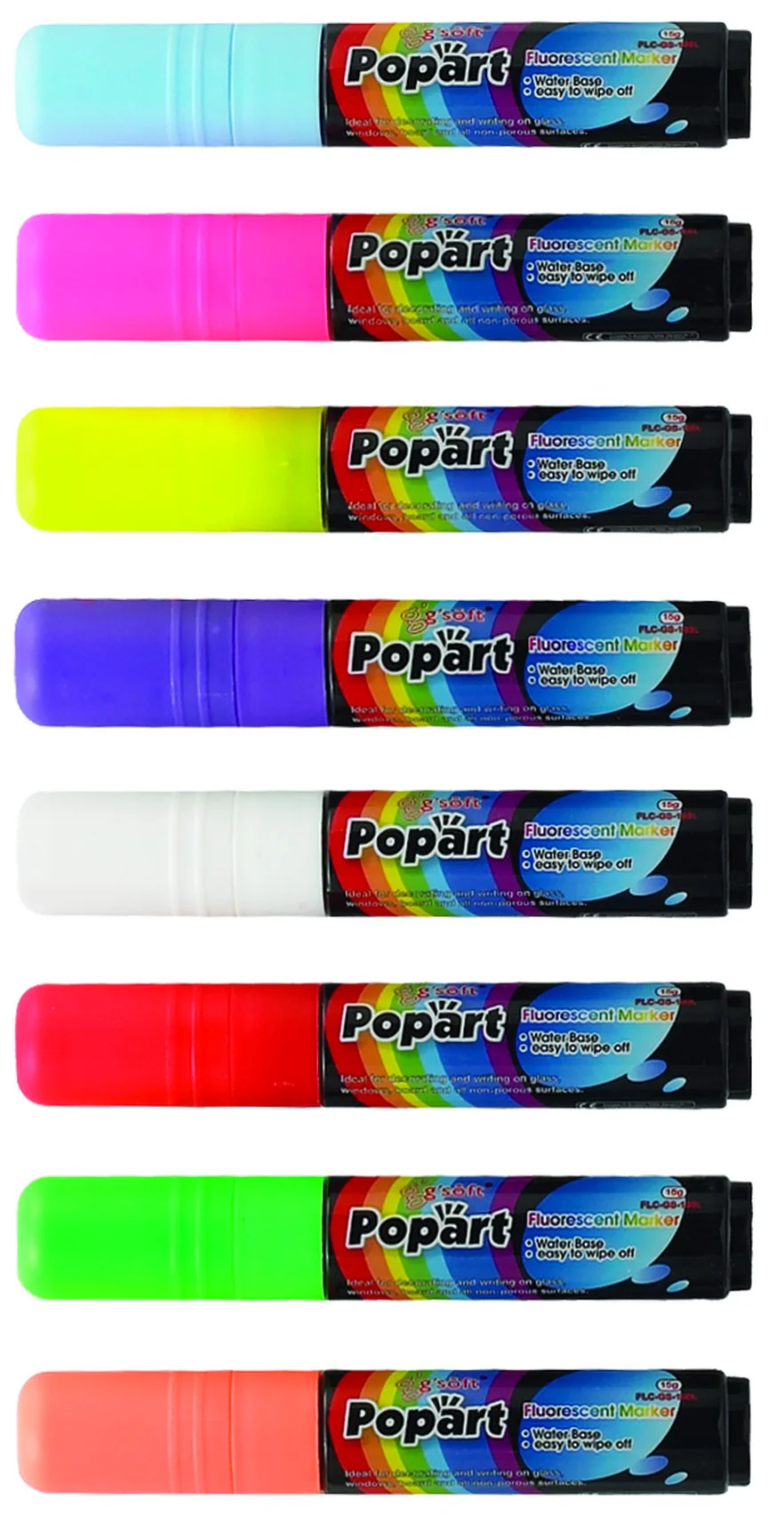 Winco MBPM-R 15g Deluxe Plus Neon Marker with 1/16 Inch Chisel Tip Neon Red - Image 3