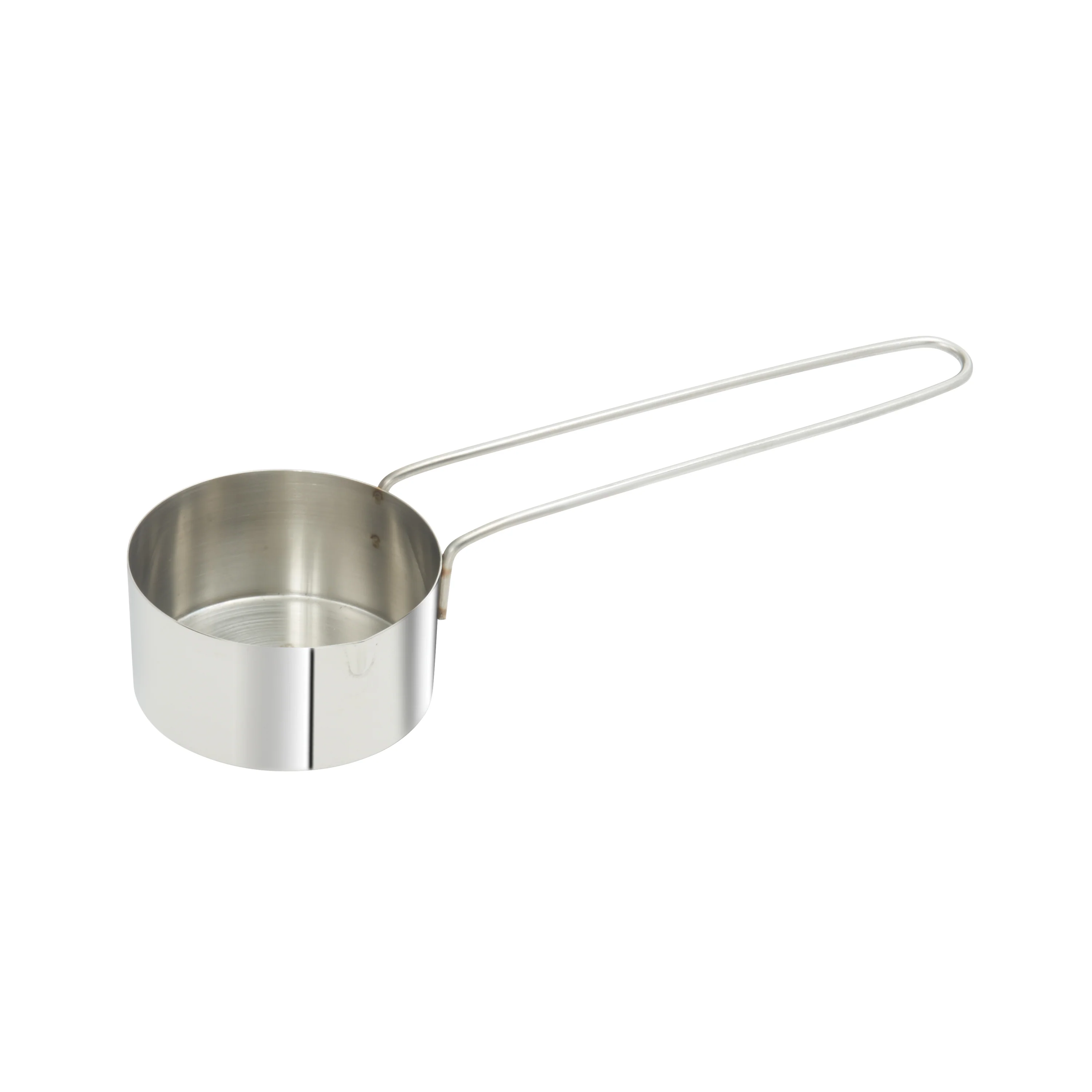 Winco MCPL-050C Stainless Steel Measuring Cup with 6" Long Loop Handle, 1/2 Cup