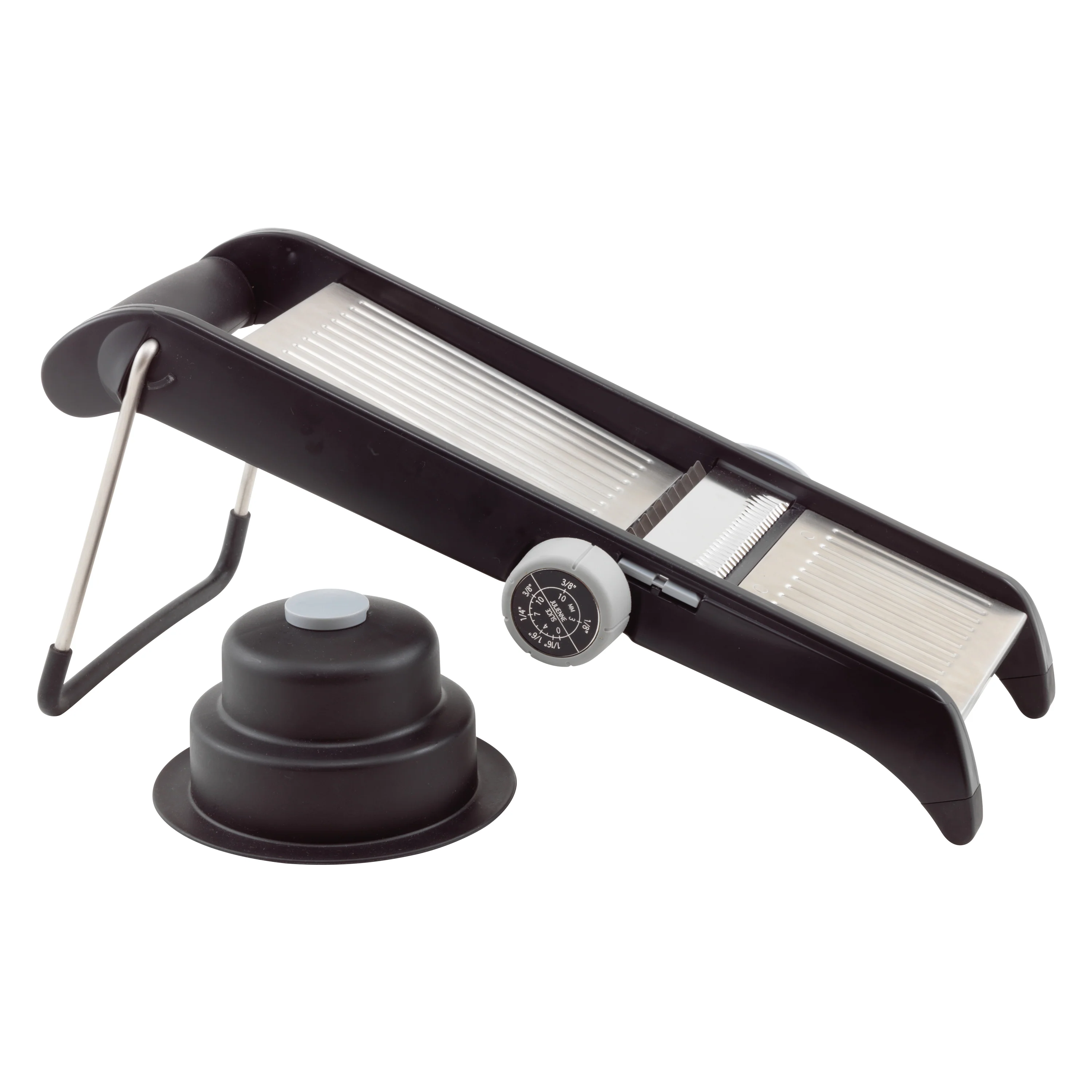 Winco MDL-4P 14-5/8 Inch Mandoline Slicer Set with Reversible Blade and Handguard - Image 3