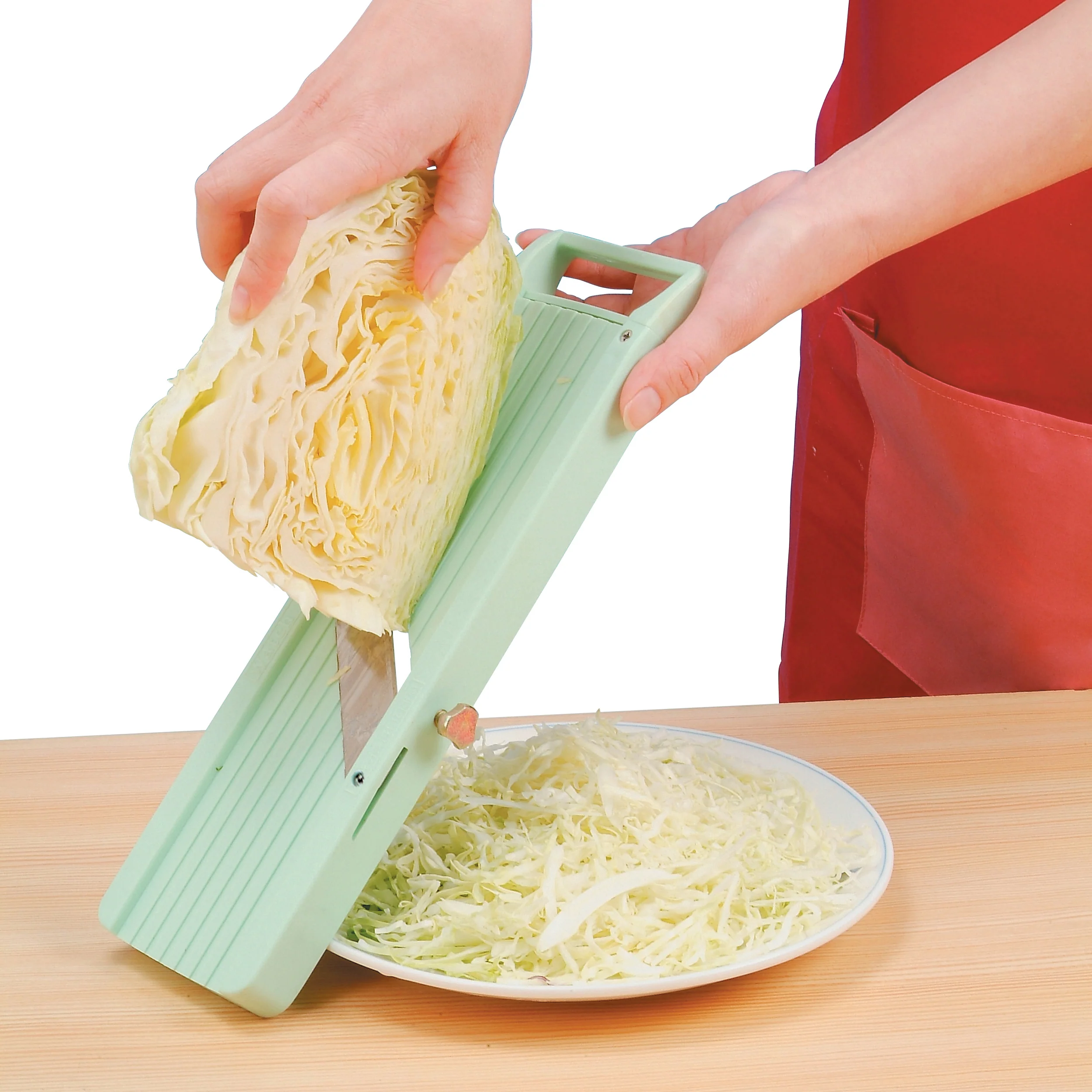 Winco MDL-5P 12-1/3 Inch Mandoline Slicer Set with Built In Blade and Hand Guard - Image 2