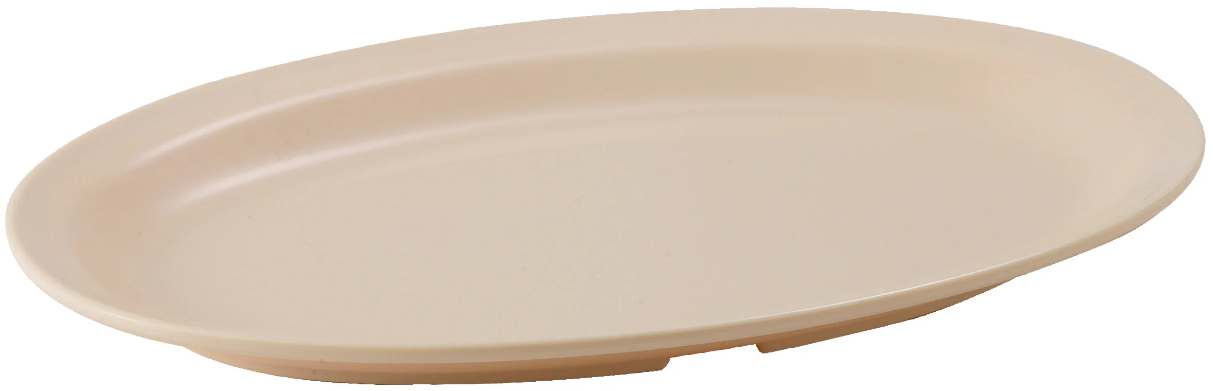 Winco MMPO-139 13-1/8 Inch Tan Oval Platter Dishwasher Safe Melamine
