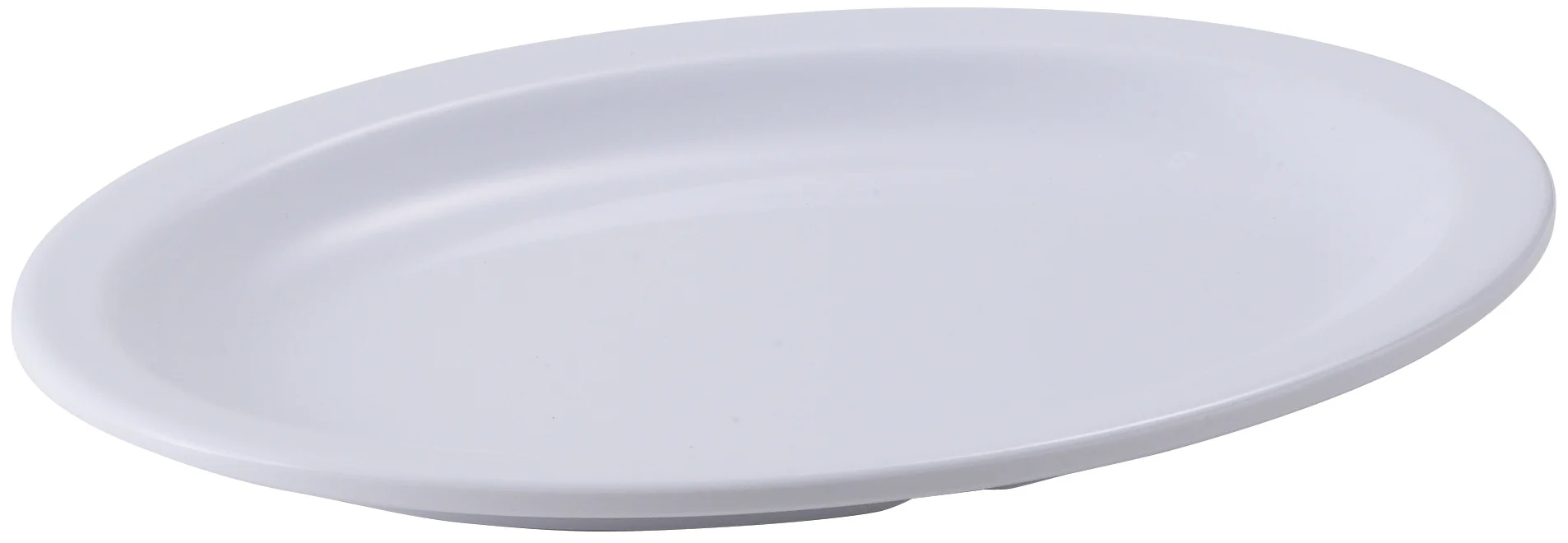 Winco MMPO-96W 9-3/4 Inch Platter Oval Narrow Rim Dishwasher Safe Melamine White