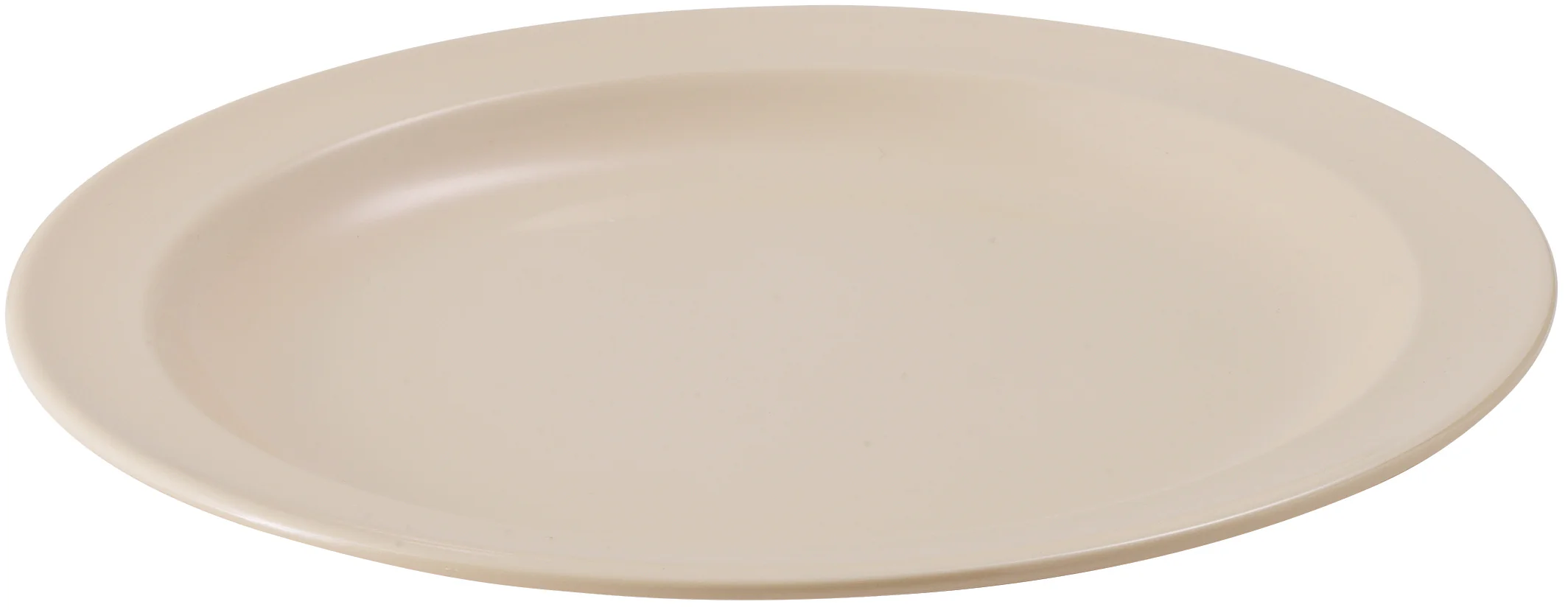 Winco MMPR-10 10 Inch Tan Round Plate Heat Resistant Melamine - Image 2