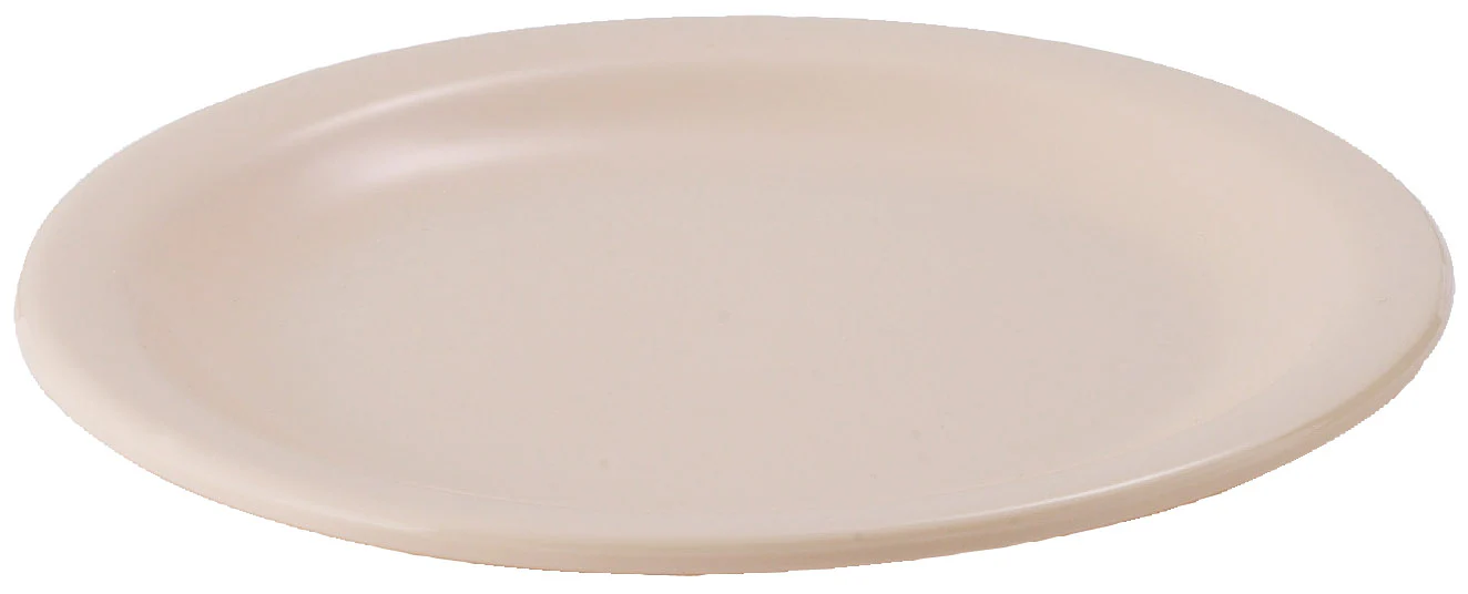 Winco MMPR-7 7-1/4 Inch Dessert Plate Melamine Tan NSF Certified
