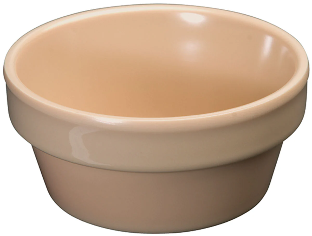 Winco MMSC-2 2-1/2 Oz. Round Sauce Cup Tan Melamine Dishwasher Safe - Image 2
