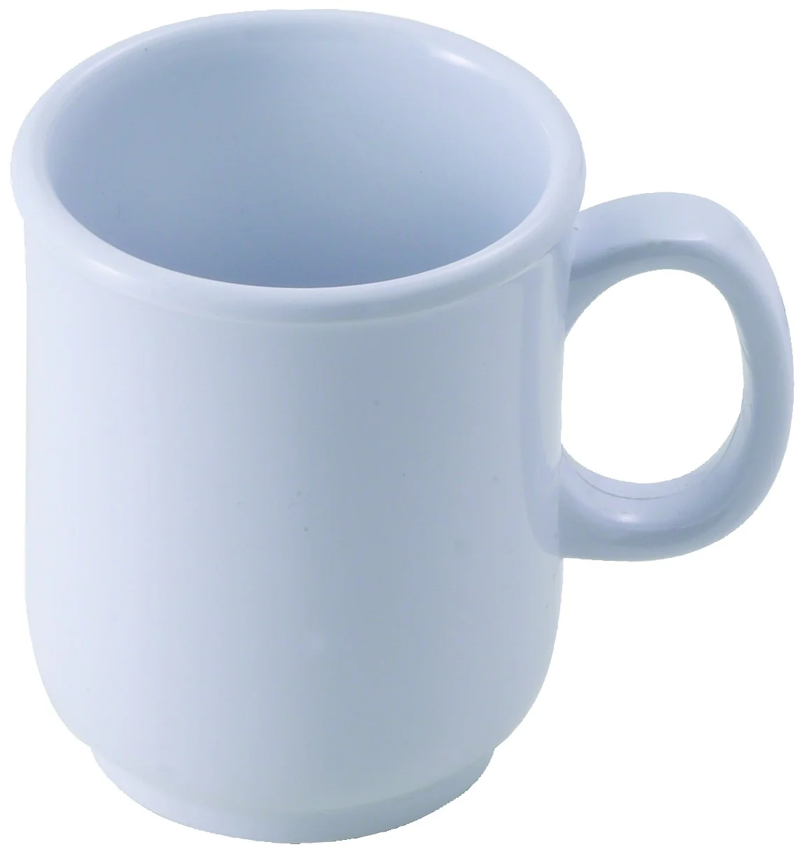 Winco MMU-8W 8 Oz Bulbous Mug White Melamine Dishwasher Safe with Handle - Image 2